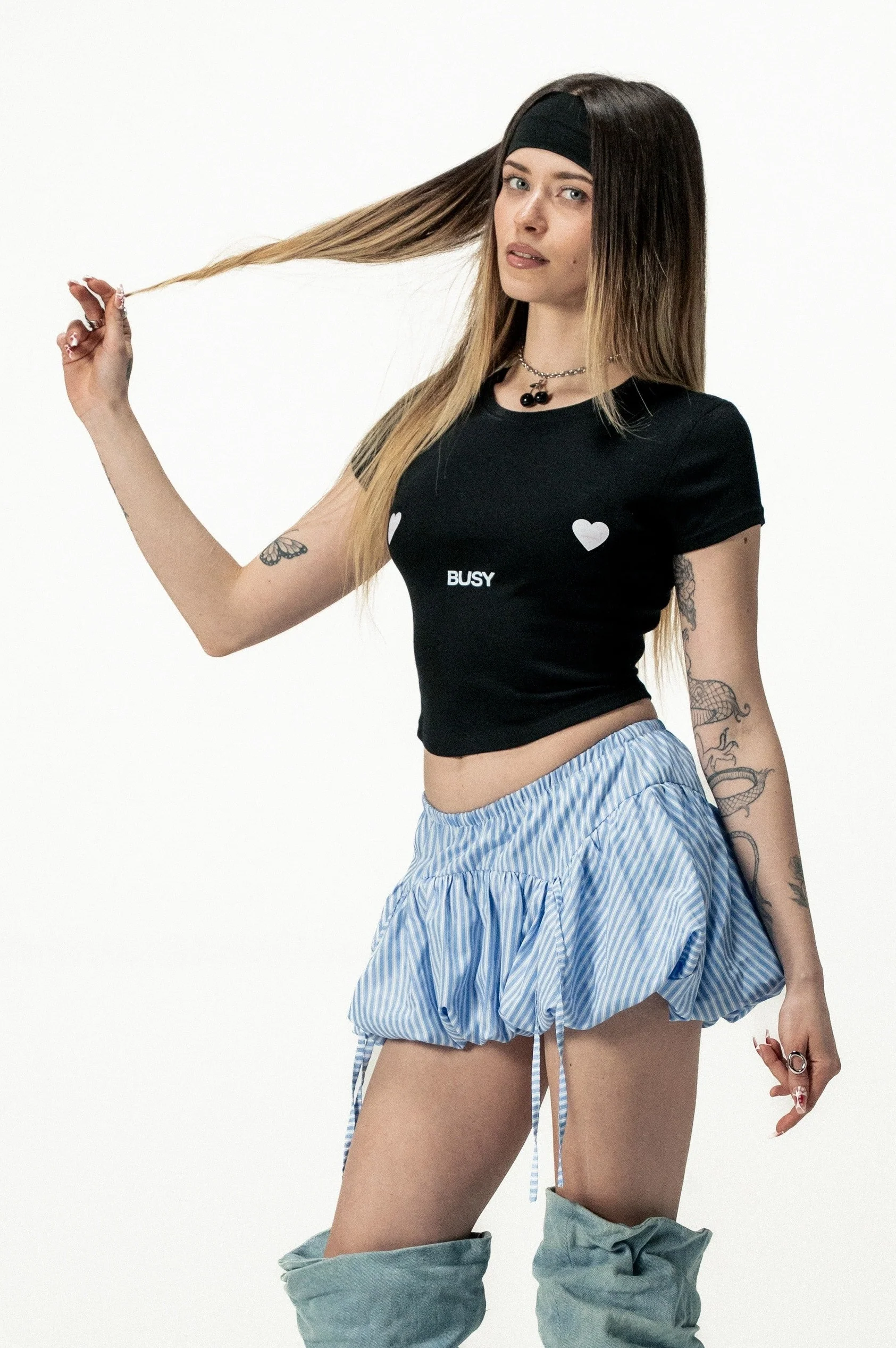 Baby Tee "DIVA" Busy Black - Image 7