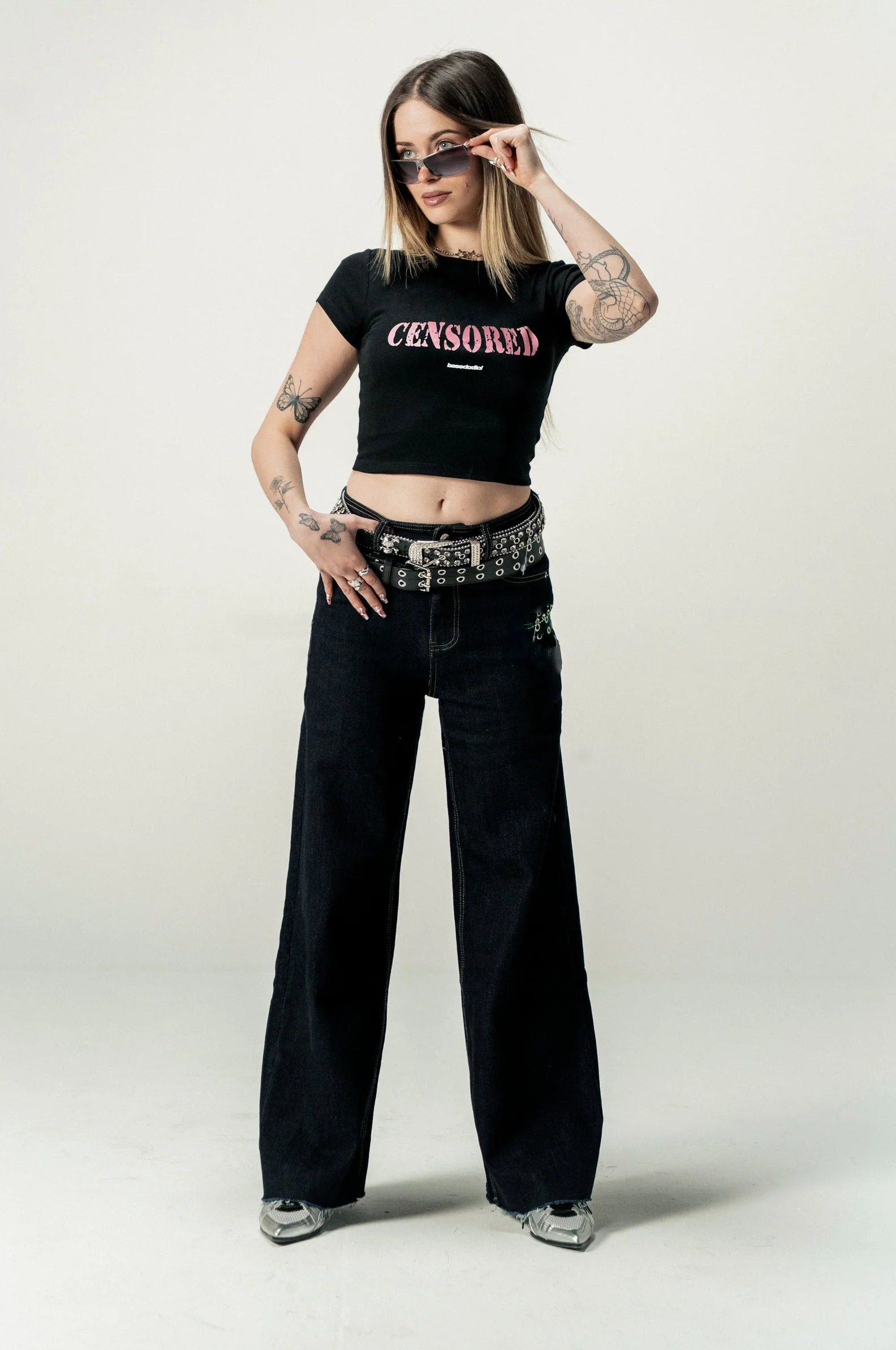 Baby Tee "DIVA" Censored Black - Image 7