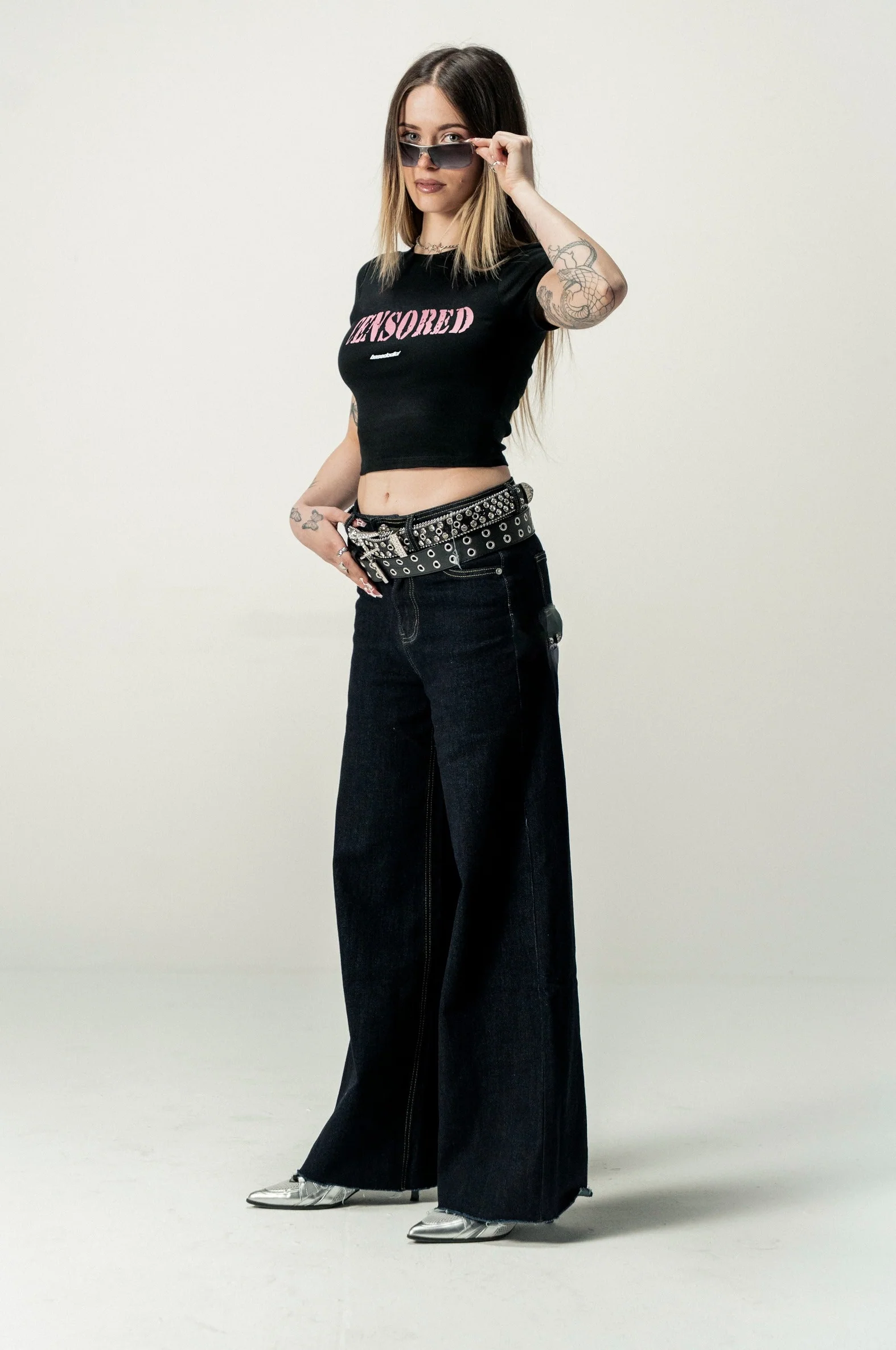Baby Tee "DIVA" Censored Black - Image 8