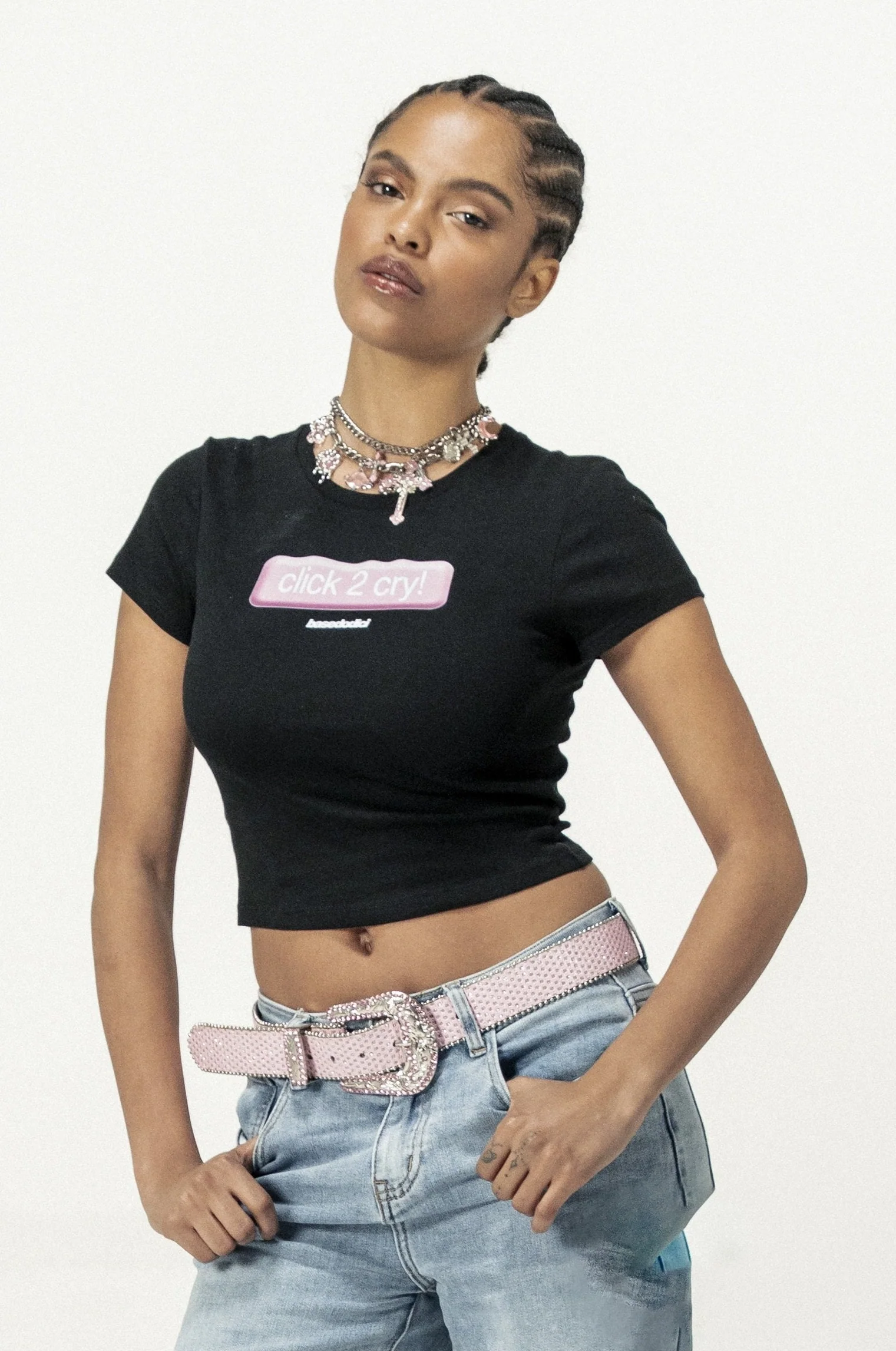 Baby Tee "DIVA" Click Black - Image 7