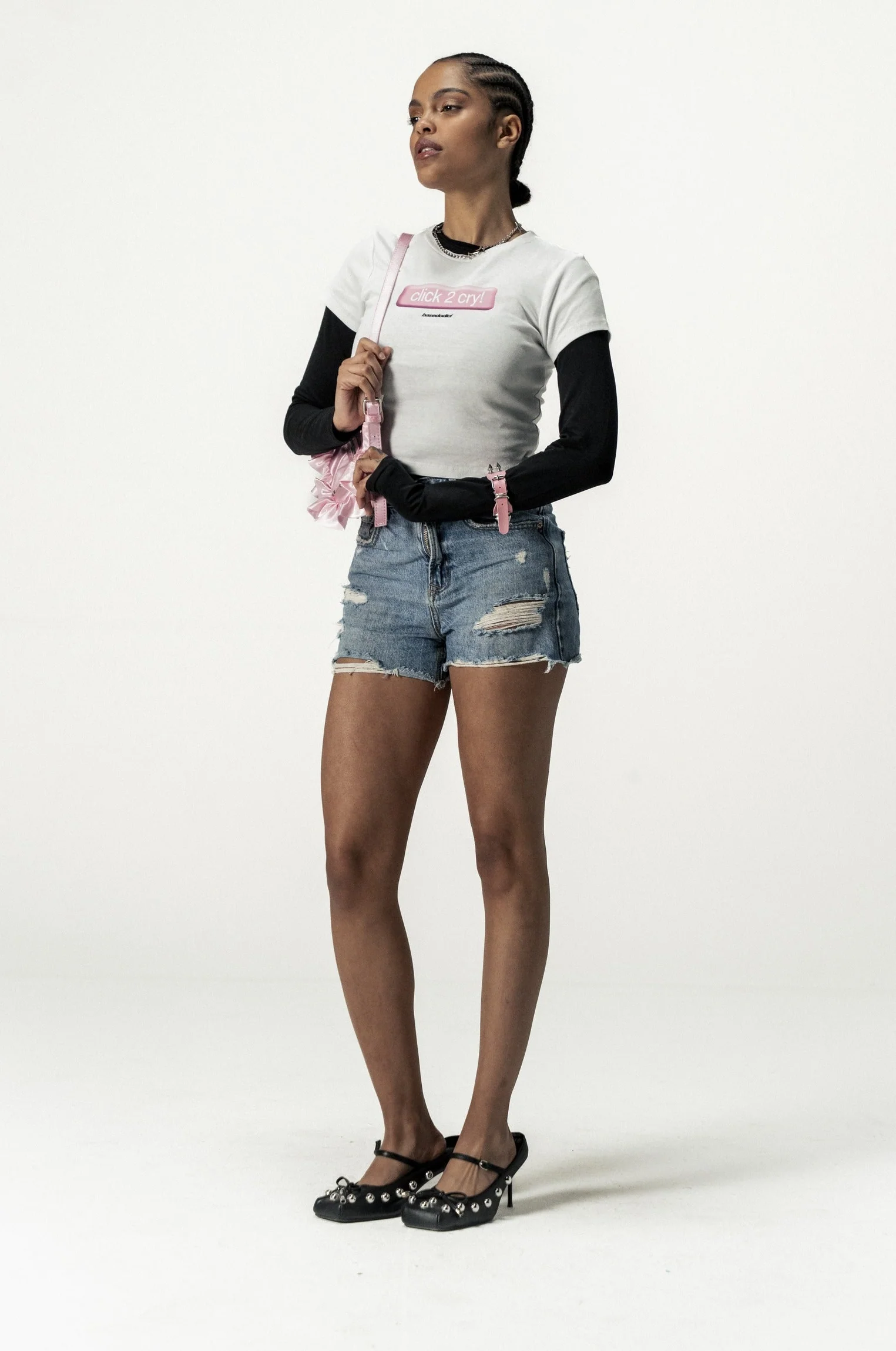 Baby Tee "DIVA" Click White - Image 10