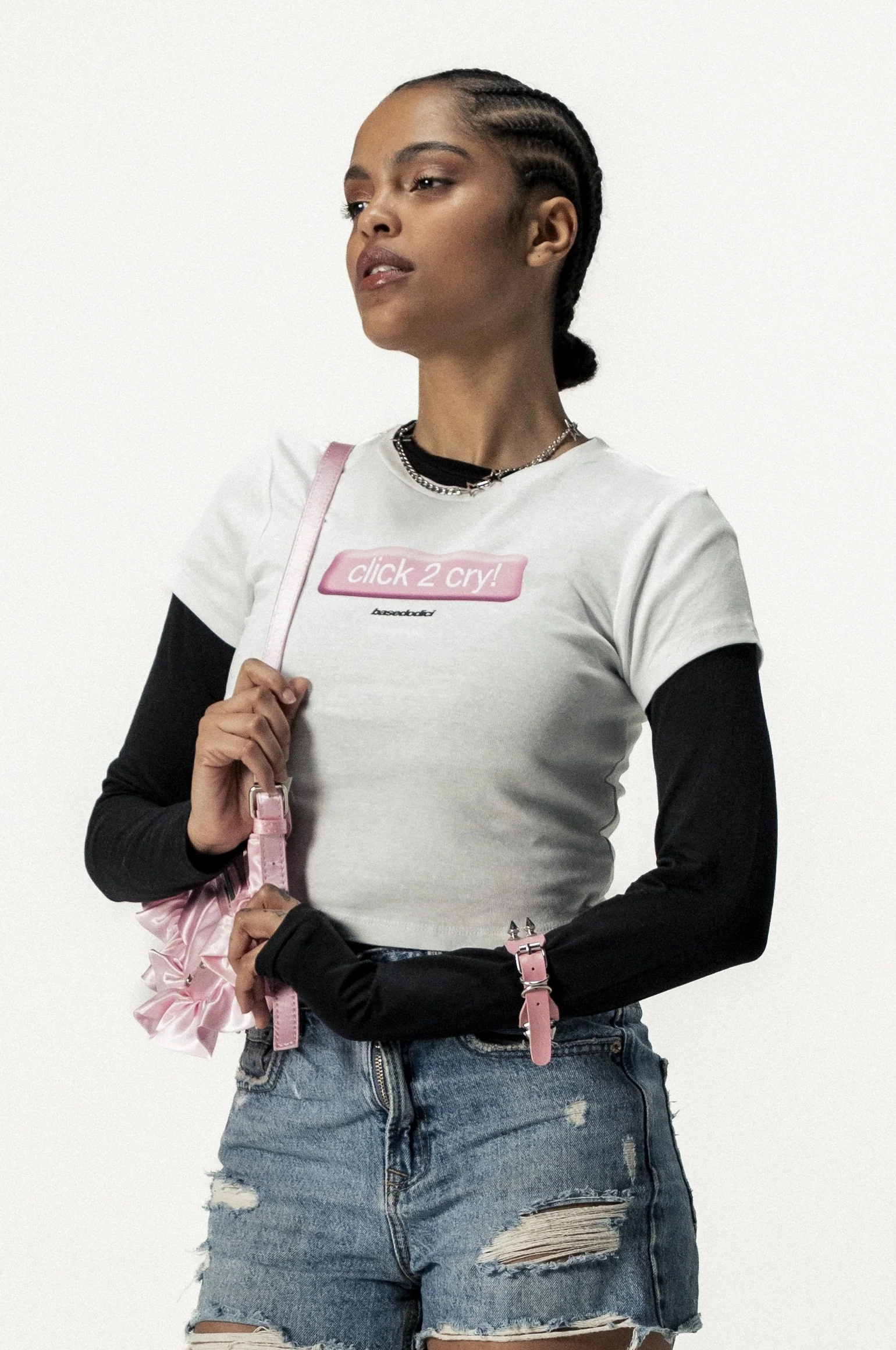 Baby Tee "DIVA" Click White - Image 4