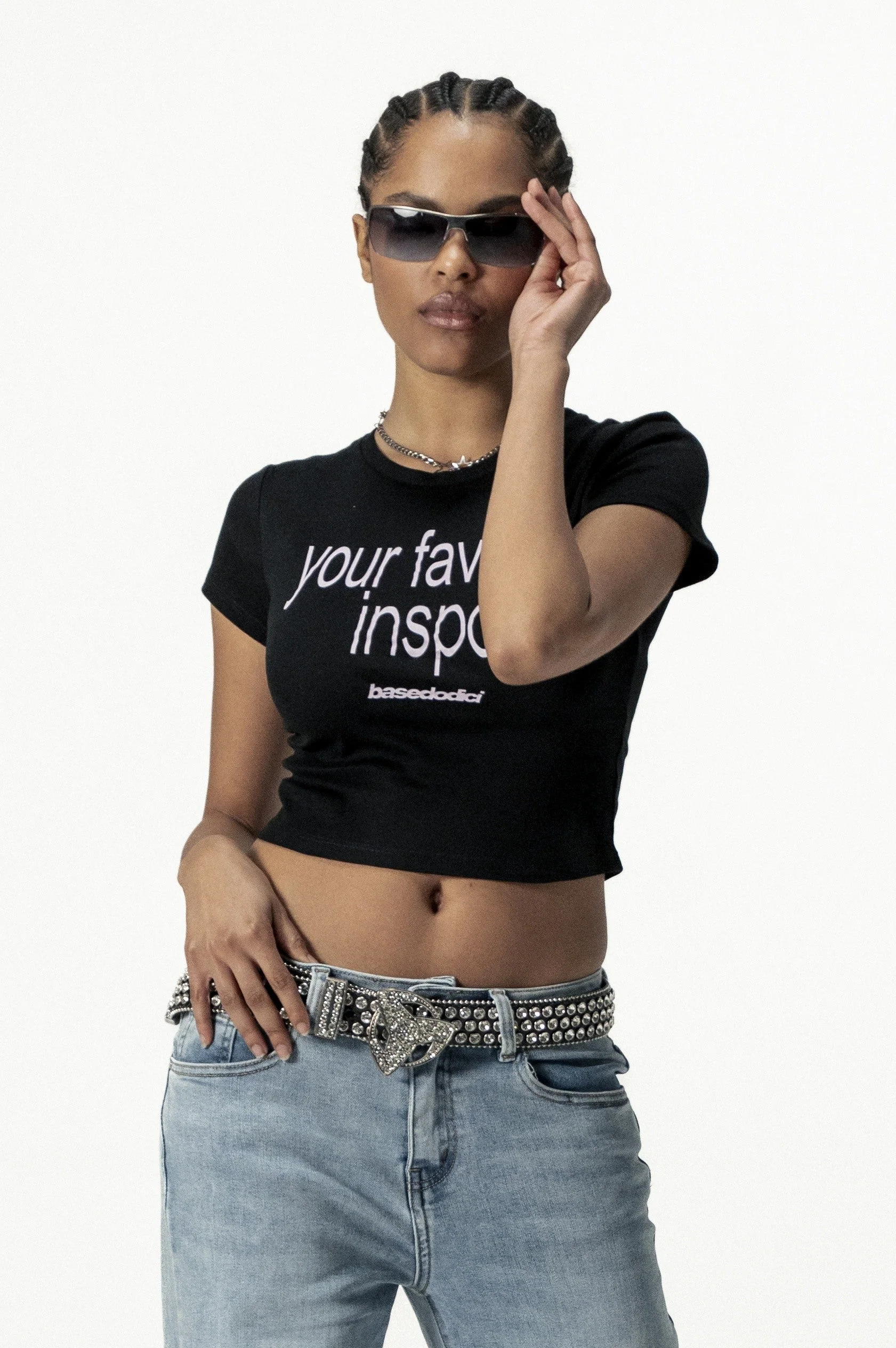 Baby Tee "DIVA" FavInspo Black - Image 2