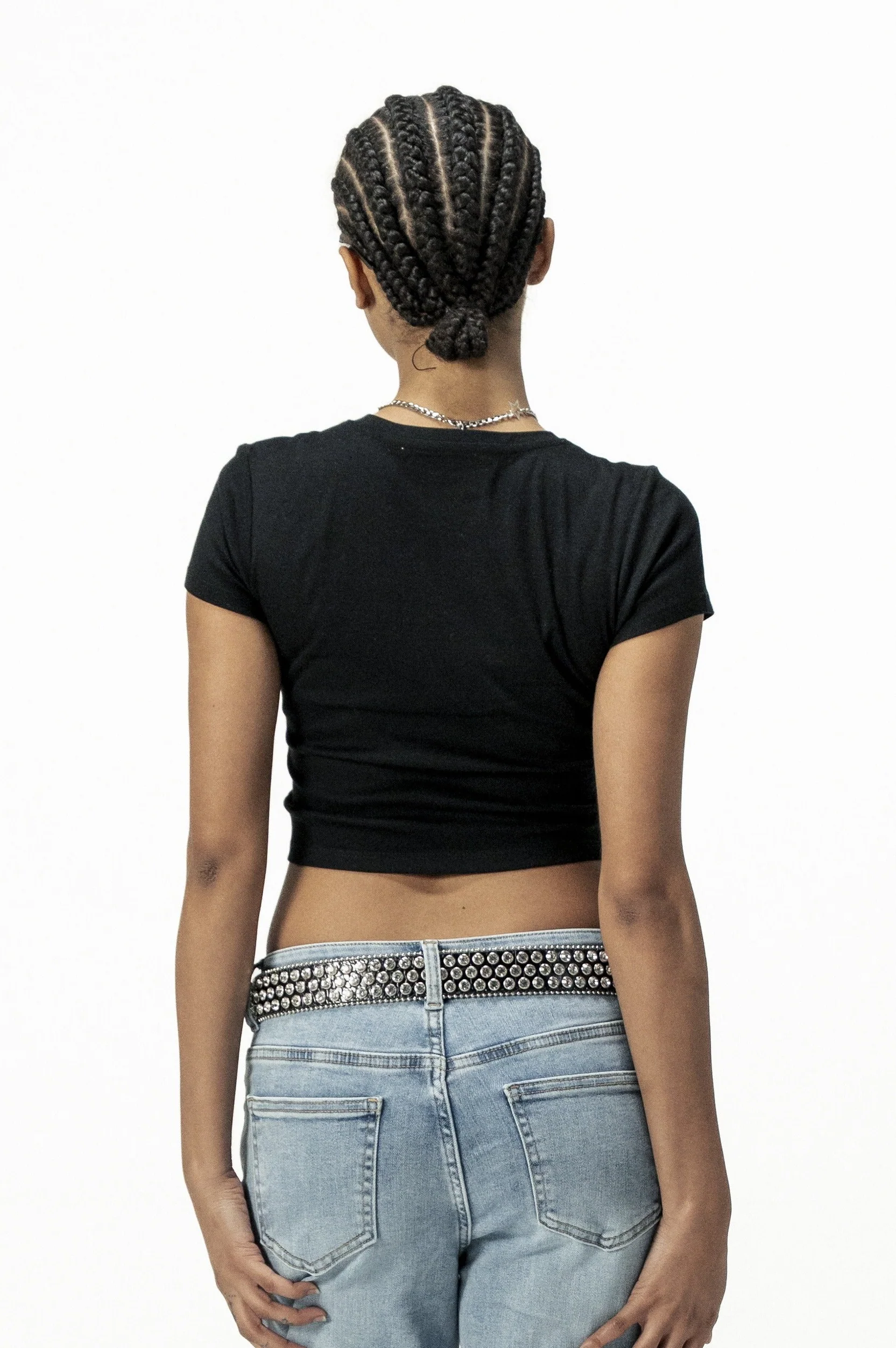 Baby Tee "DIVA" Hearts Black - Image 6