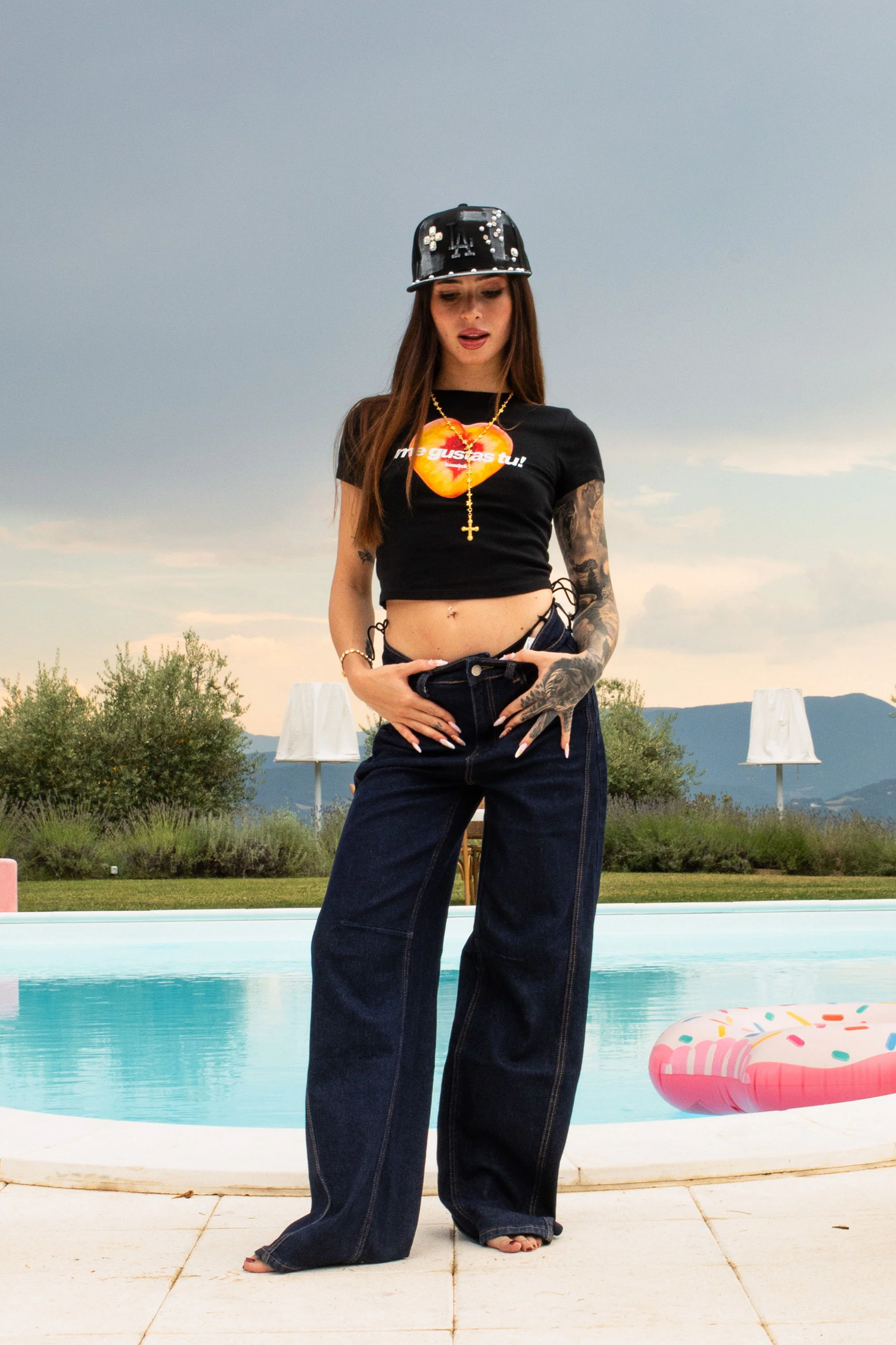 Baby Tee "DIVA" MeGustasTu Black - Image 5