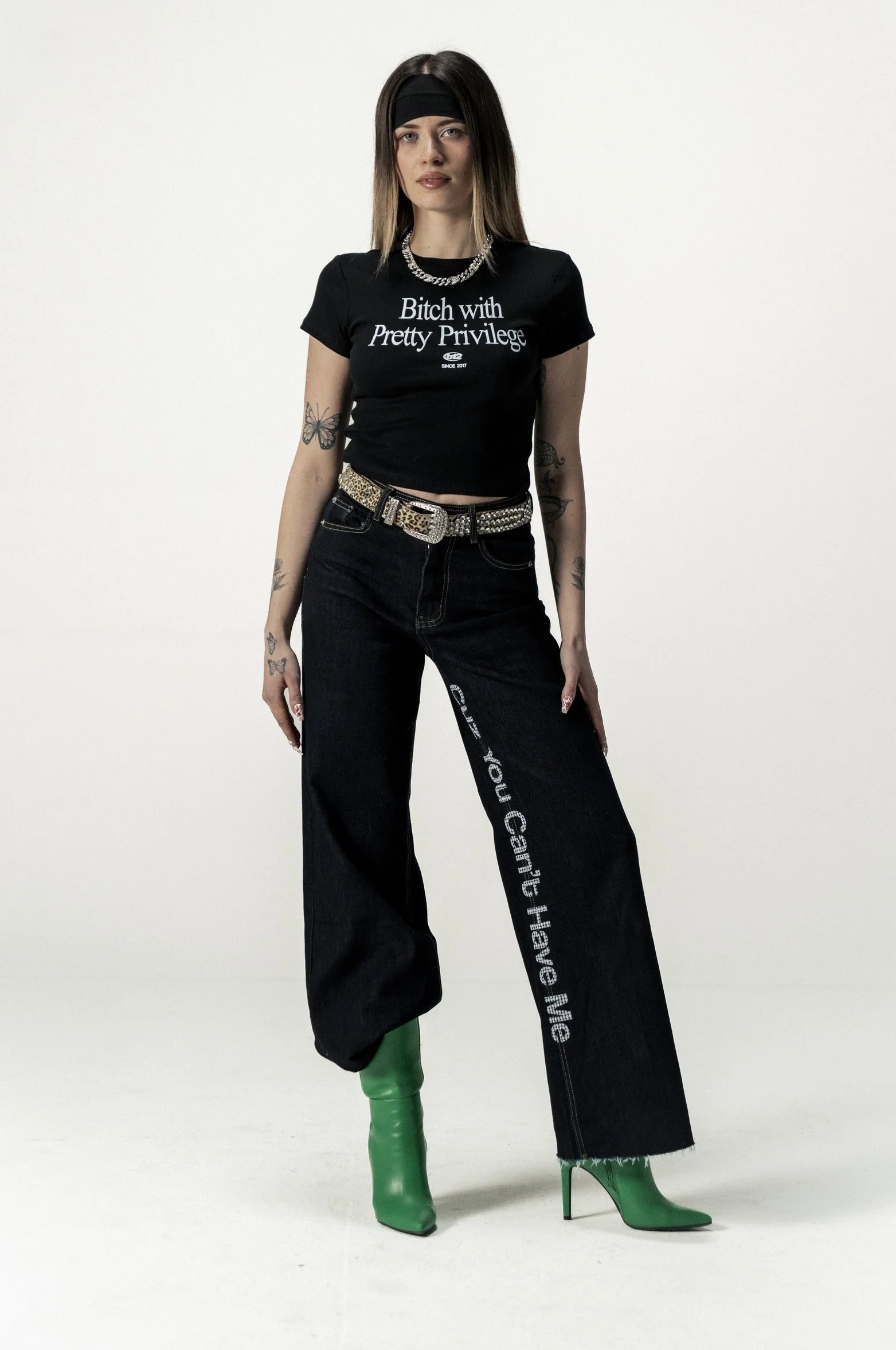 Baby Tee "DIVA" Privilege Black - Image 6
