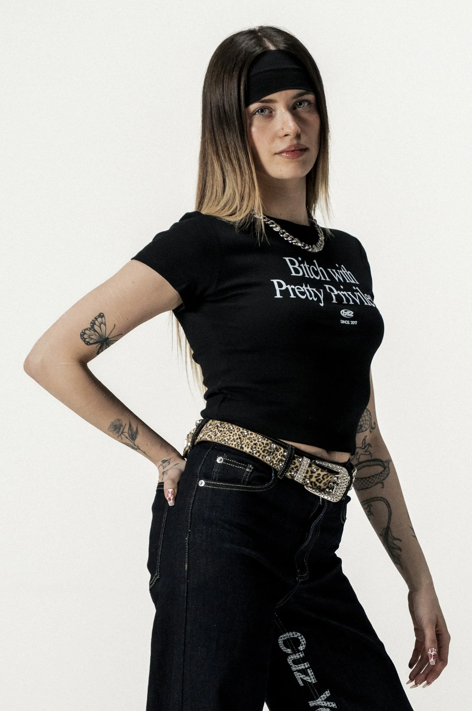 Baby Tee "DIVA" Privilege Black - Image 7