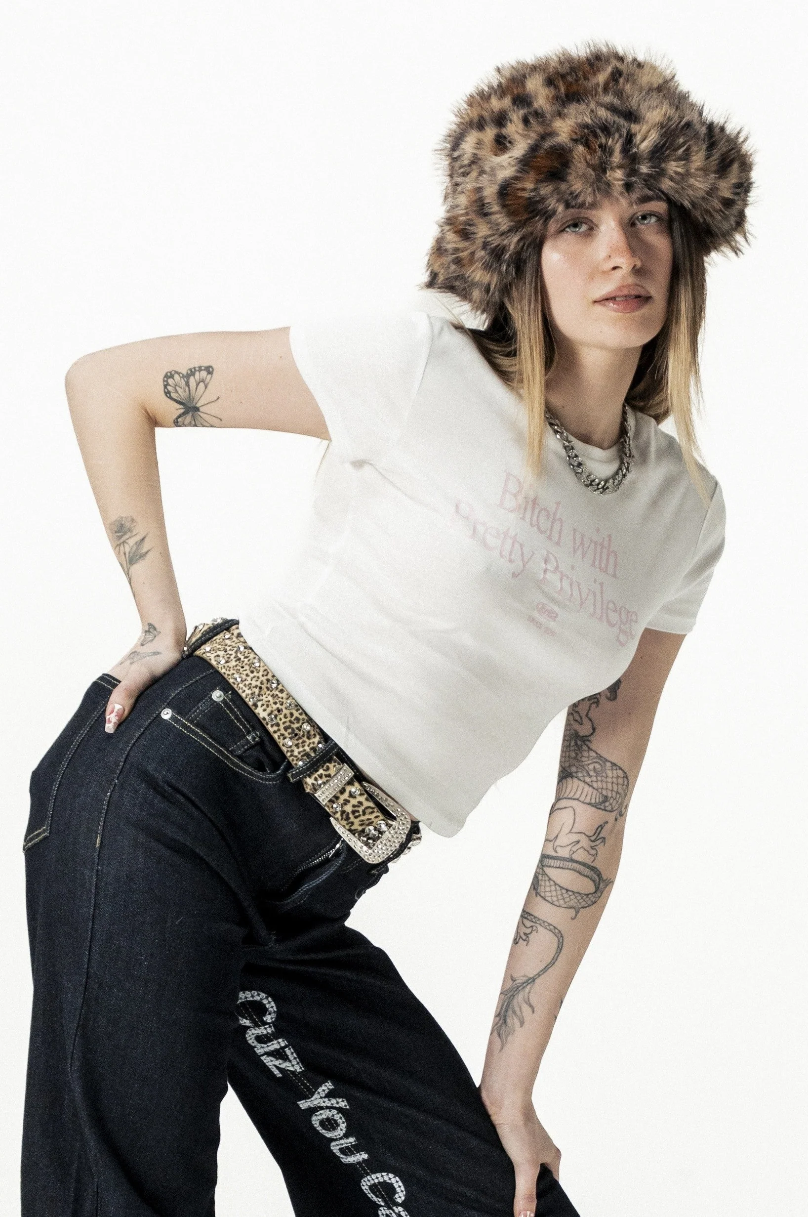 Baby Tee "DIVA" Privilege White - Image 3