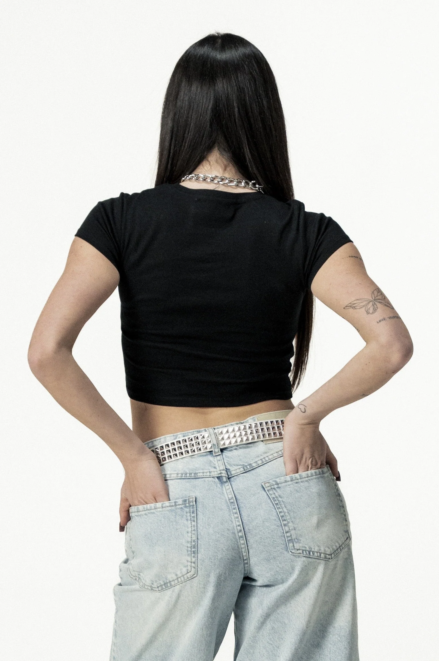 Baby Tee "DIVA" Sexy Black/Grillz - Image 3