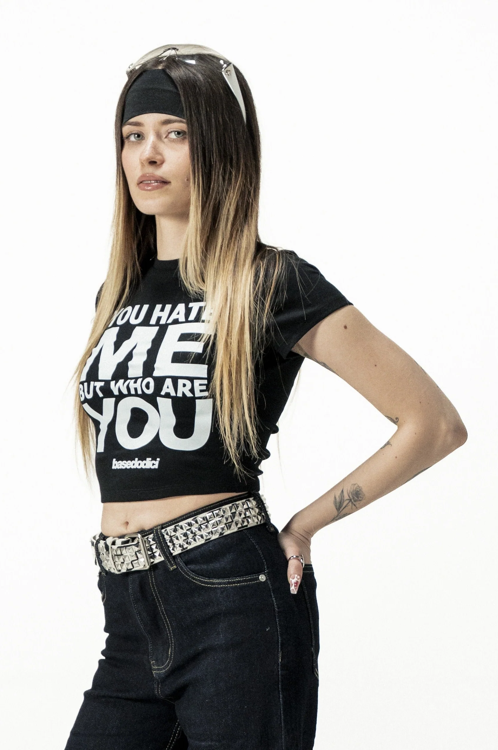 Baby Tee "DIVA" WhoAreYou Black - Image 8
