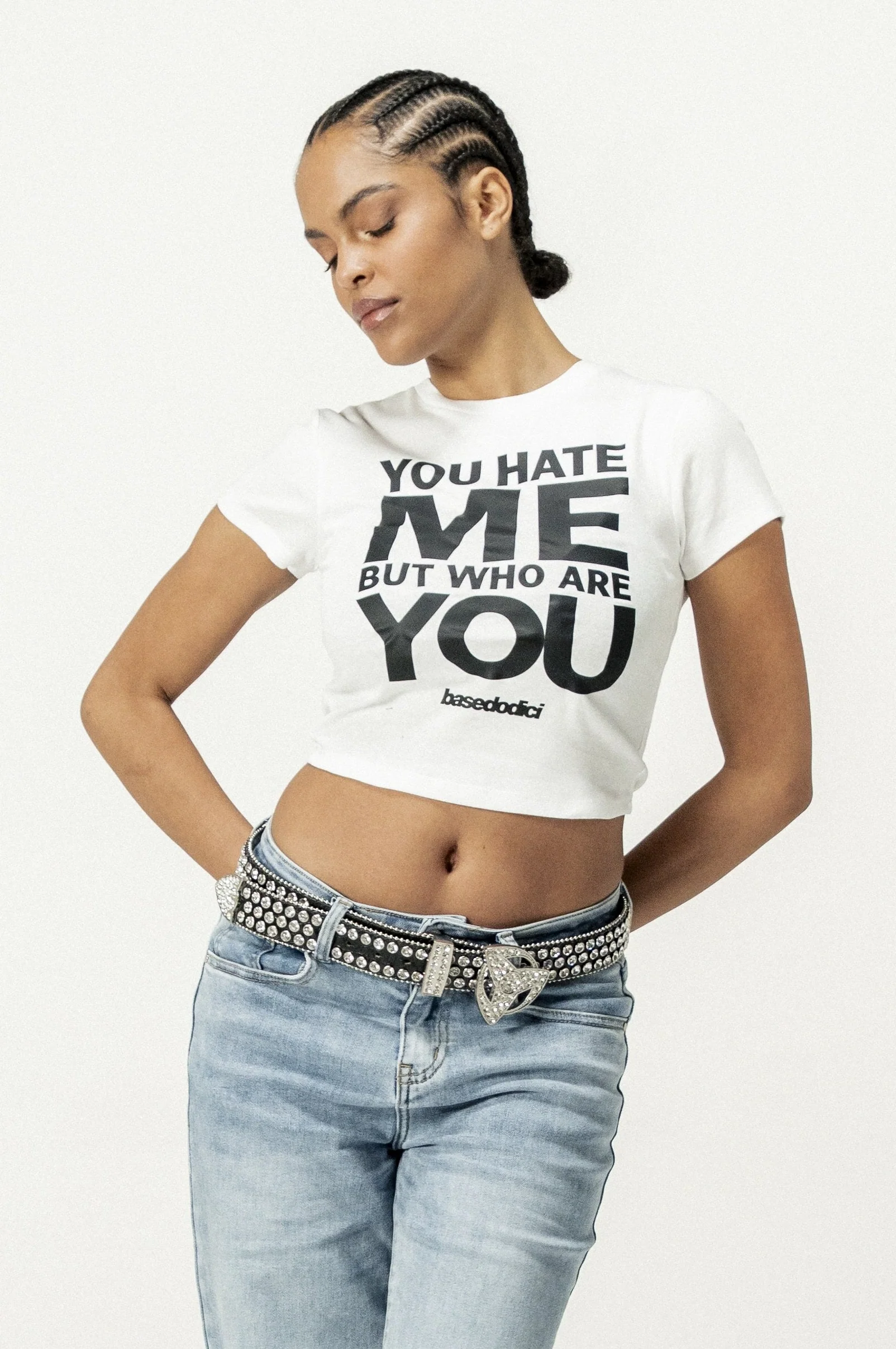Baby Tee "DIVA" WhoAreYou White - Image 4