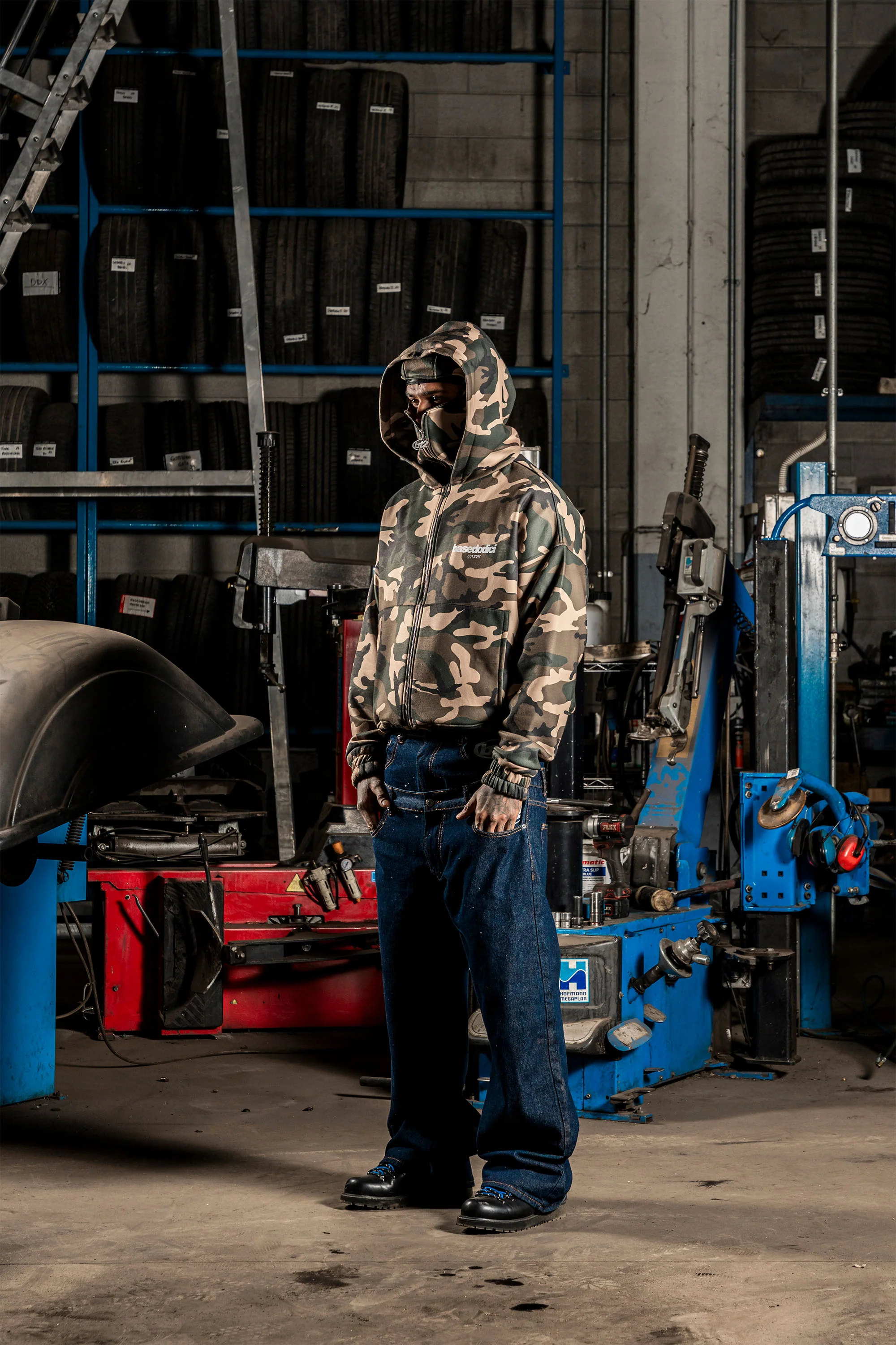 Balaclava Full Zip "DETROIT" Camo Green - Image 16