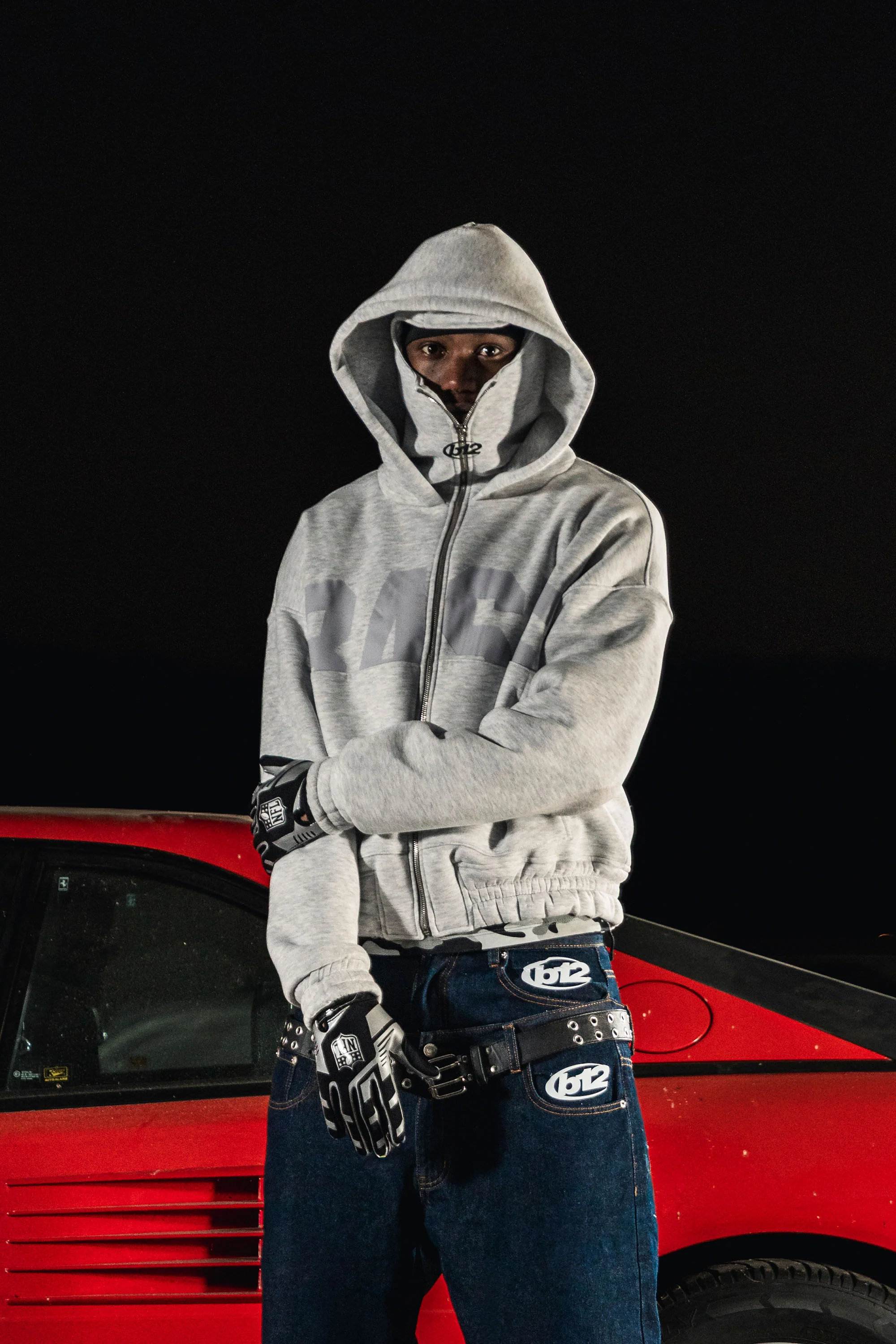 Balaclava Full Zip "DETROIT" Grey - Image 3