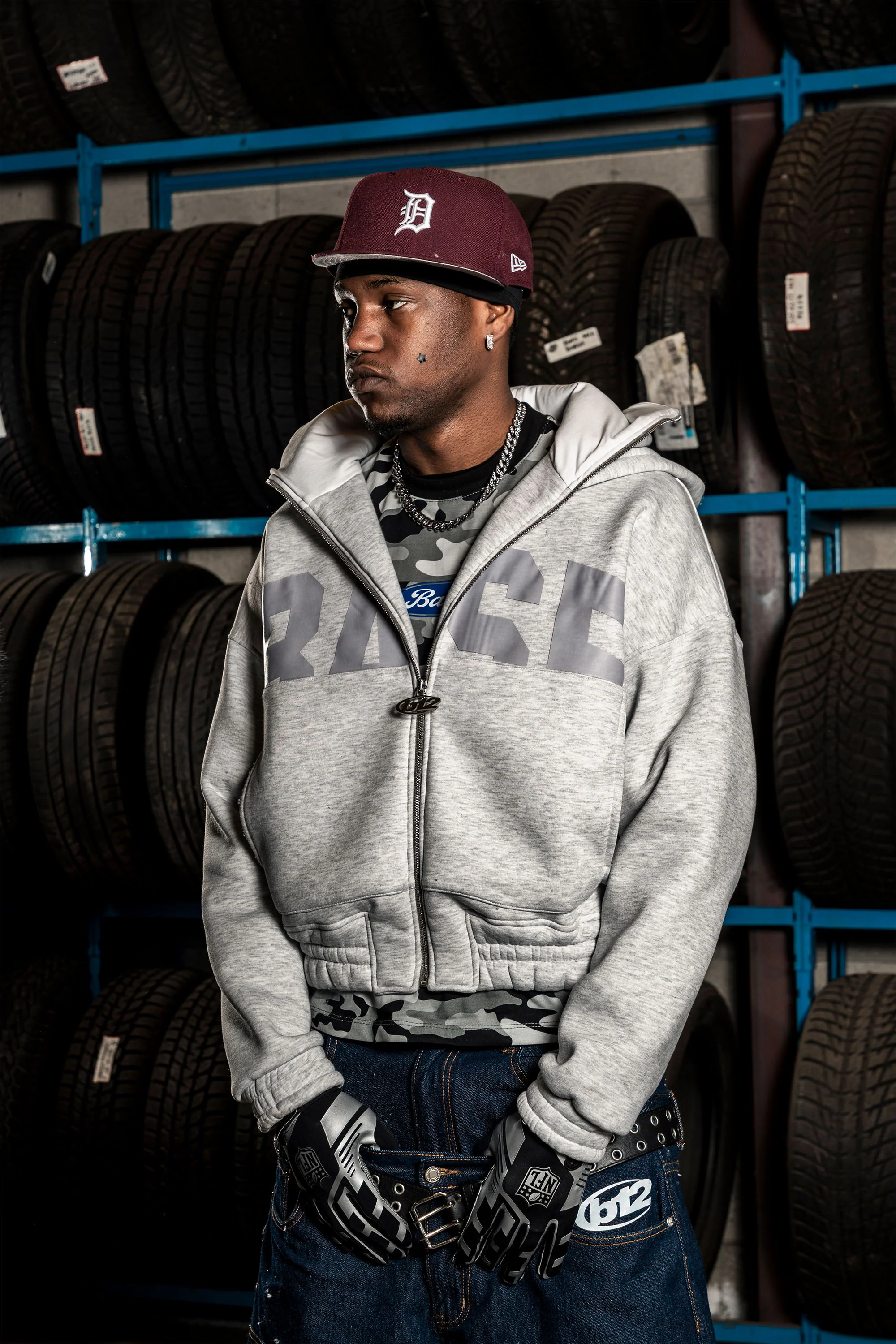 Balaclava Full Zip "DETROIT" Grey - Image 5