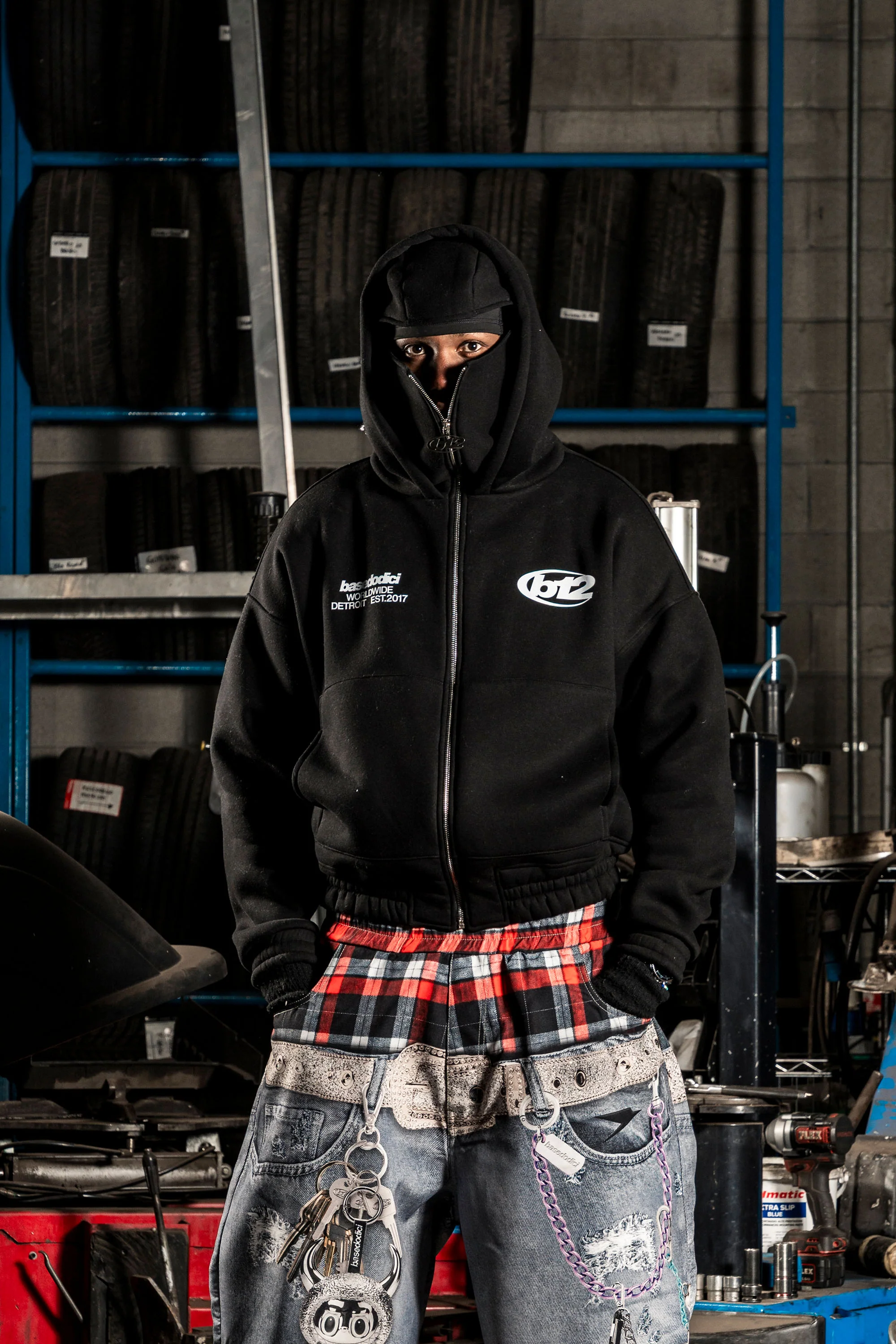 Balaclava Full Zip "DETROIT" StayFocused Black - Image 3
