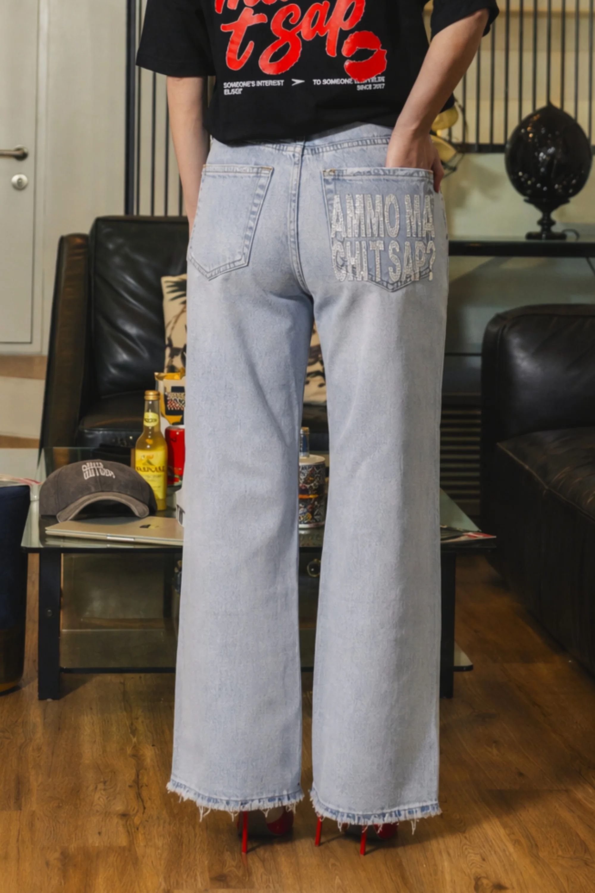 Bigall Denim "AMMO" CHI'T'SAP Light Blue/Grillz - Image 2