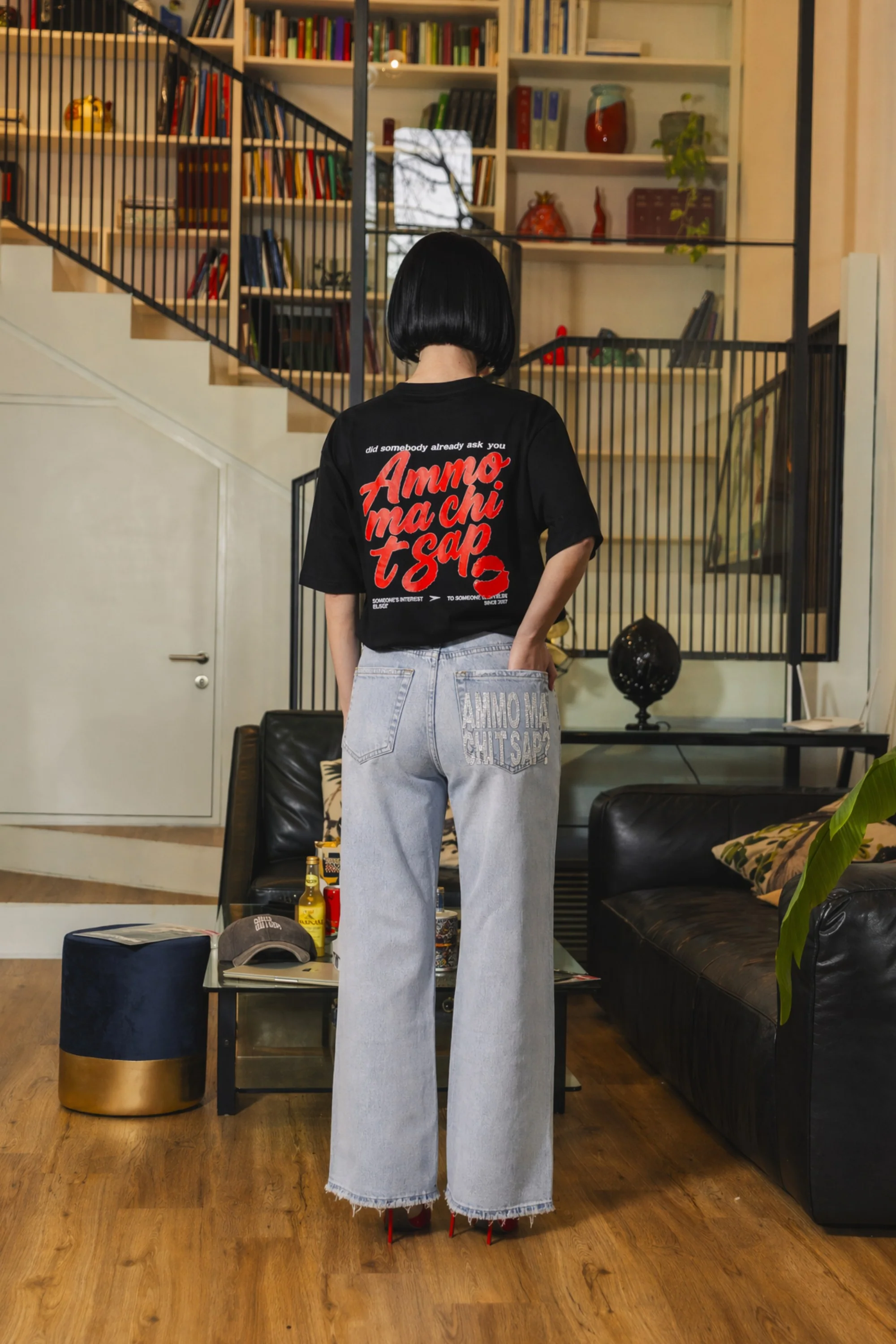 Bigall Denim "AMMO" CHI'T'SAP Light Blue/Grillz - Image 4