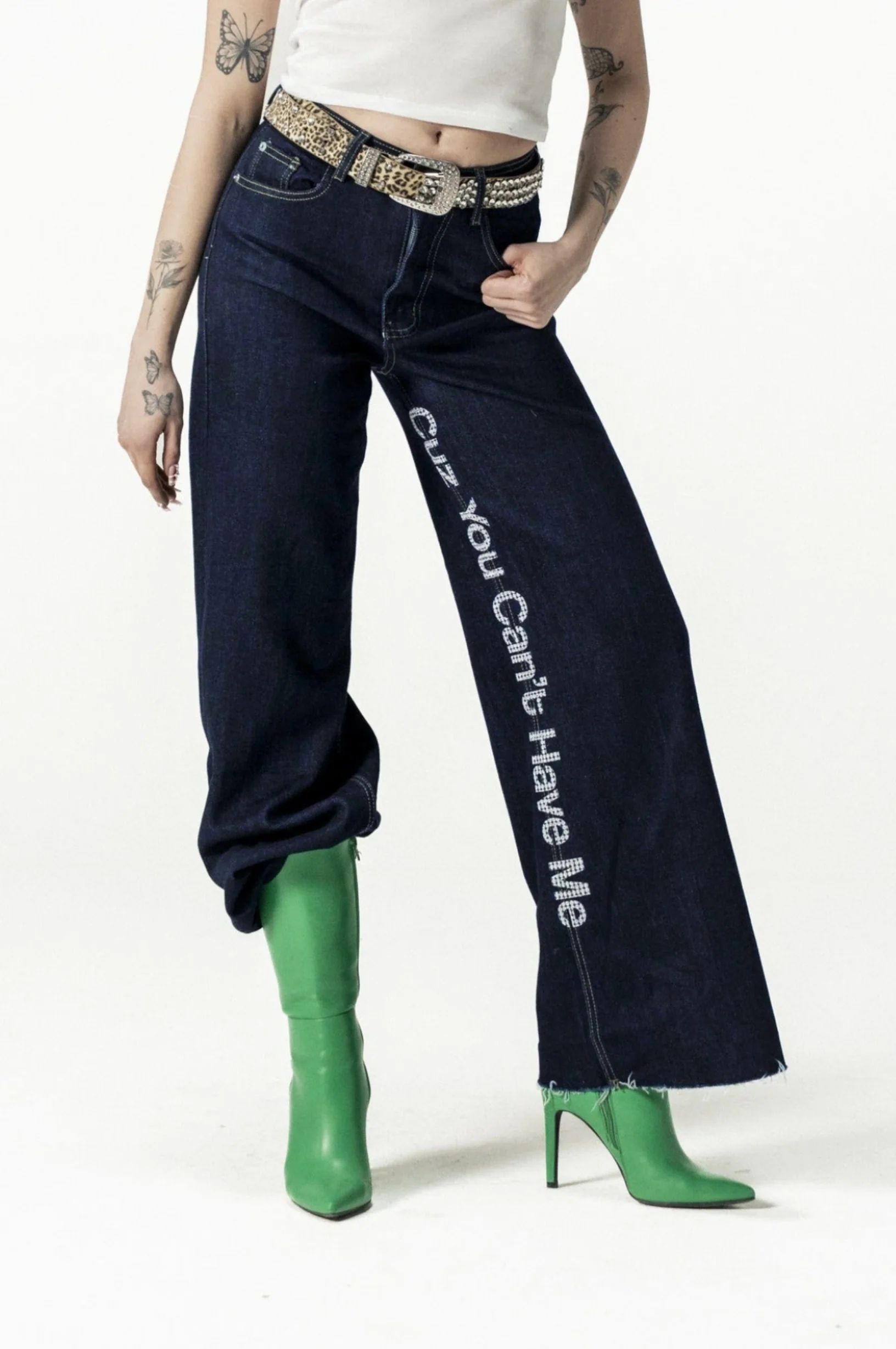 Bigall Denim "DIVA" CuzYouCan't Dark Blue/Glitter - Image 4