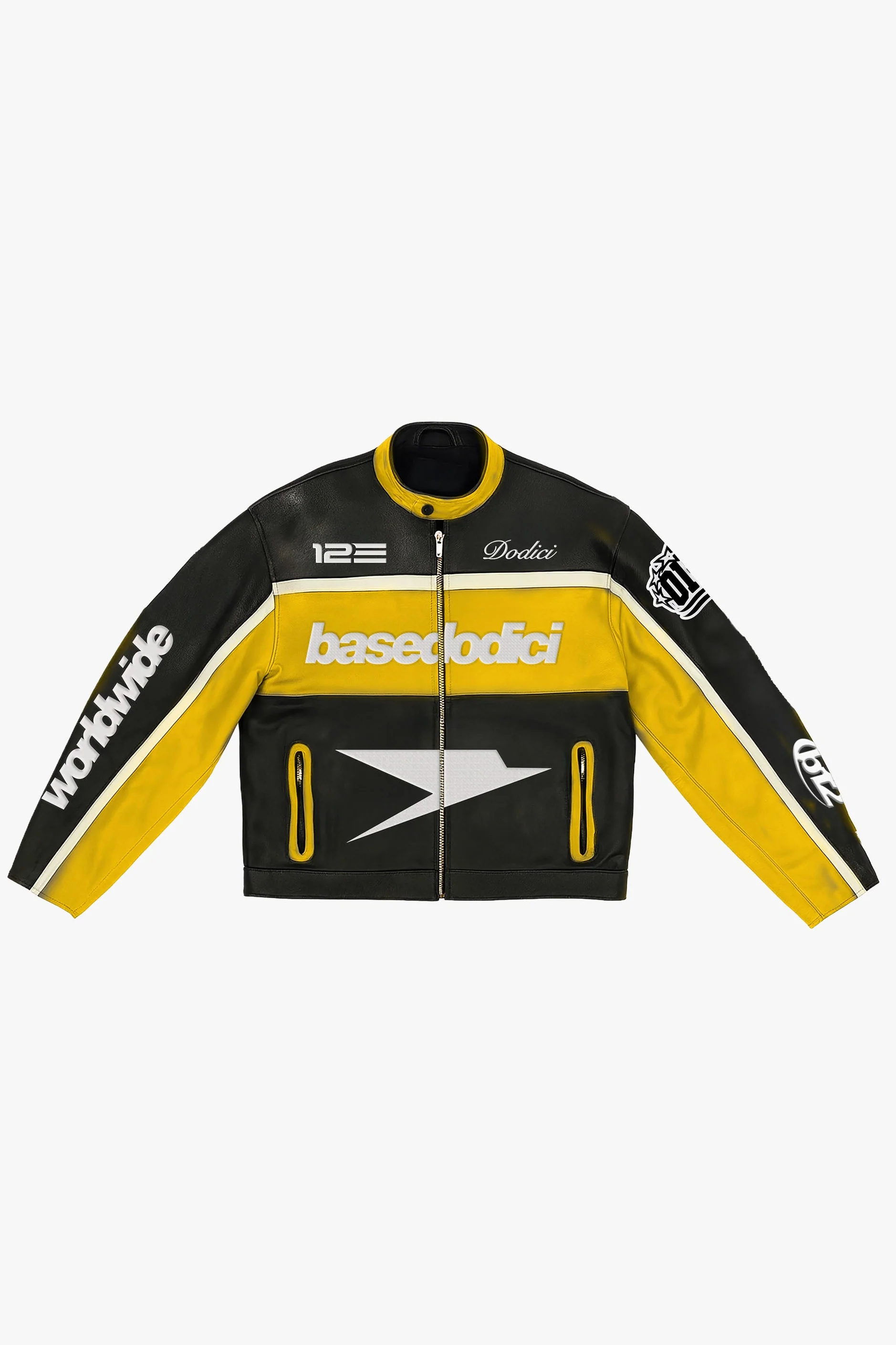 Biker Jacket "RUDEBOY LDN" Money Black/Yellow