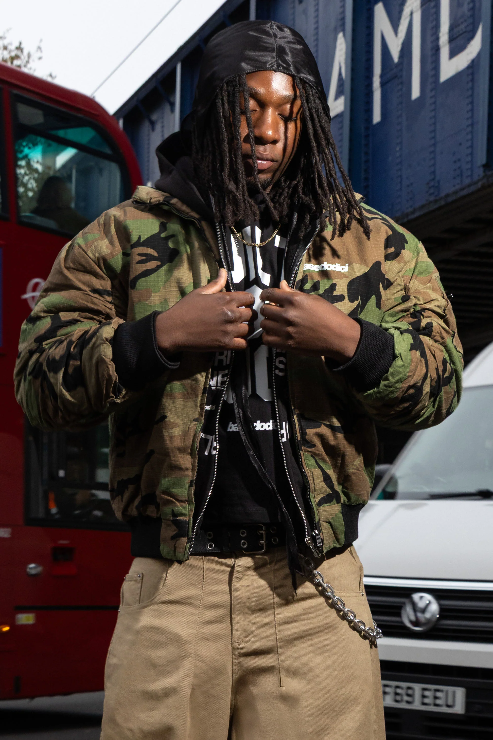 Bomber Jacket "RUDEBOY LDN" Camo - Image 3