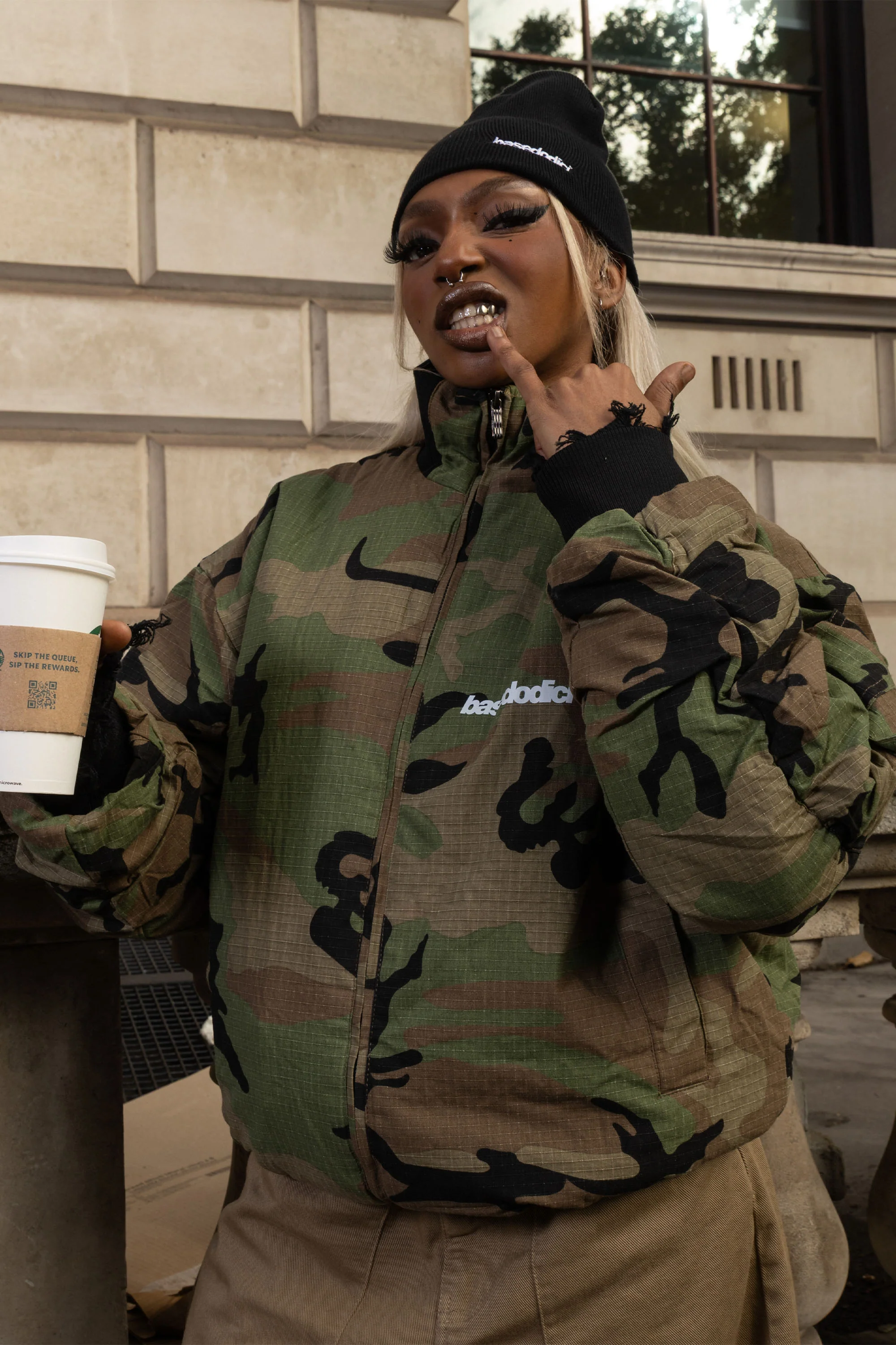 Bomber Jacket "RUDEBOY LDN" Camo - Image 4