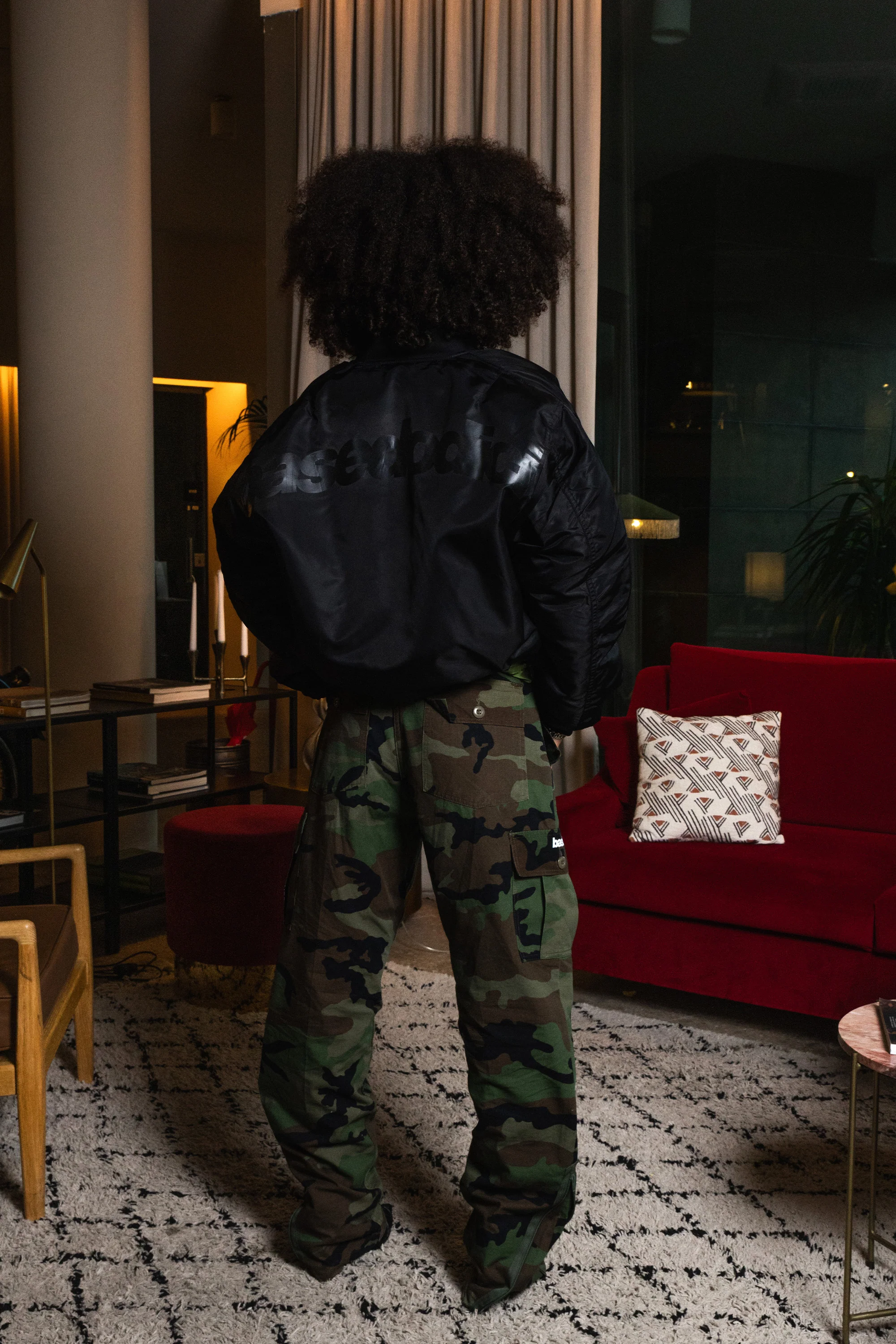 Bomber Jacket "WORLD TOUR" Black - Image 9