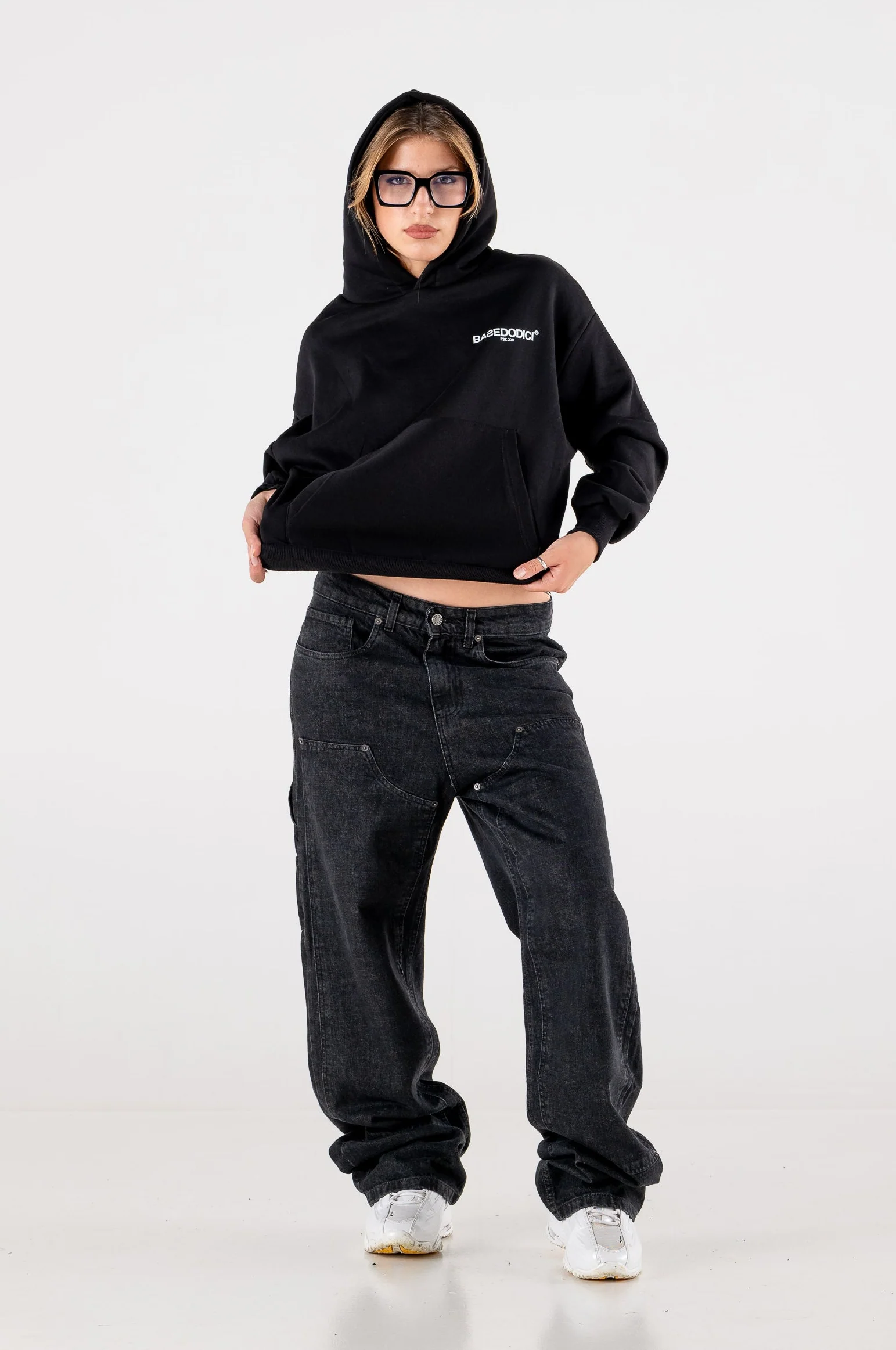 Carpenter Denim Pants “DE LA RUE À LA RUE” Black - Image 12