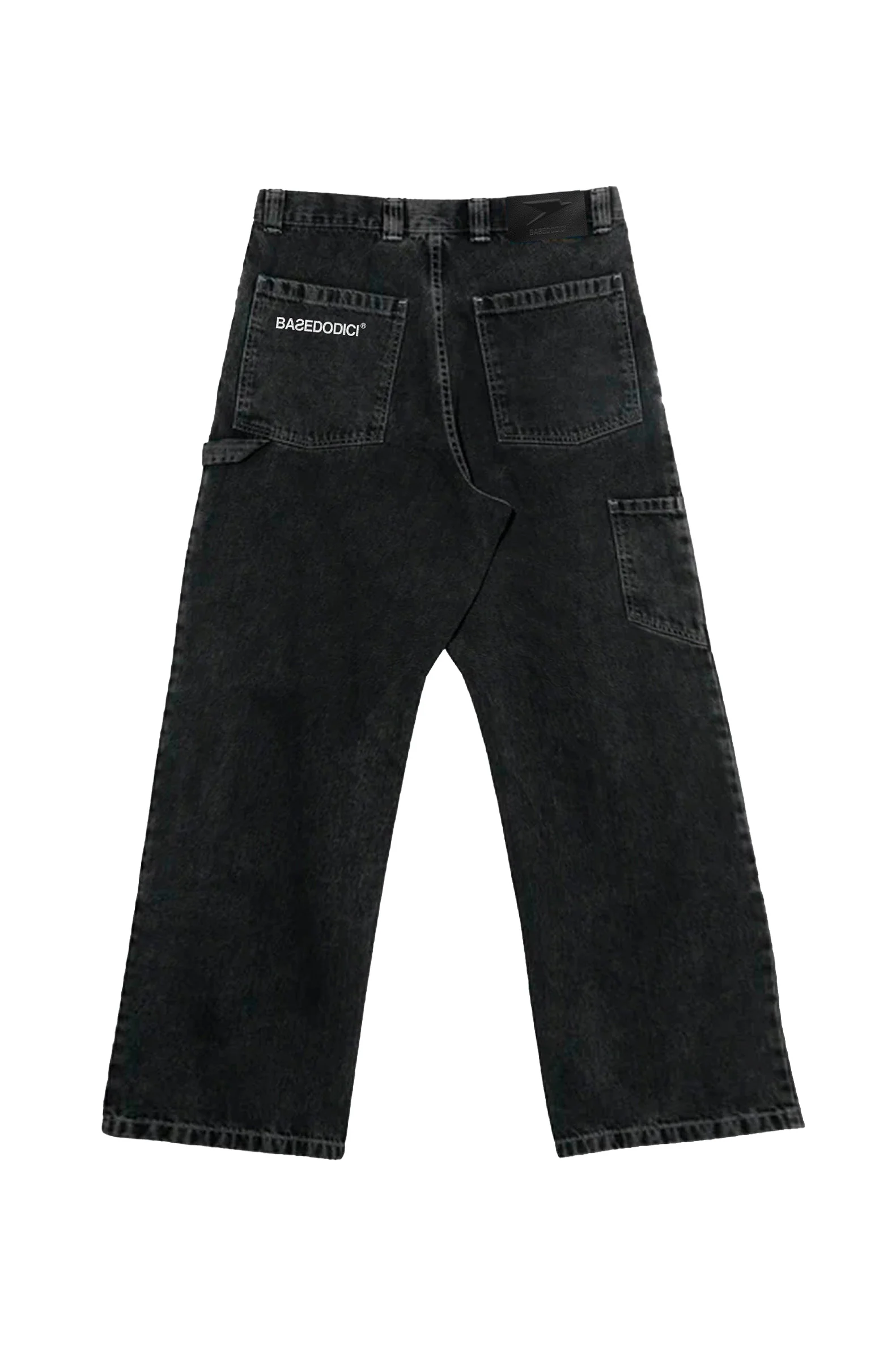 Carpenter Denim Pants “DE LA RUE À LA RUE” Black - Image 19
