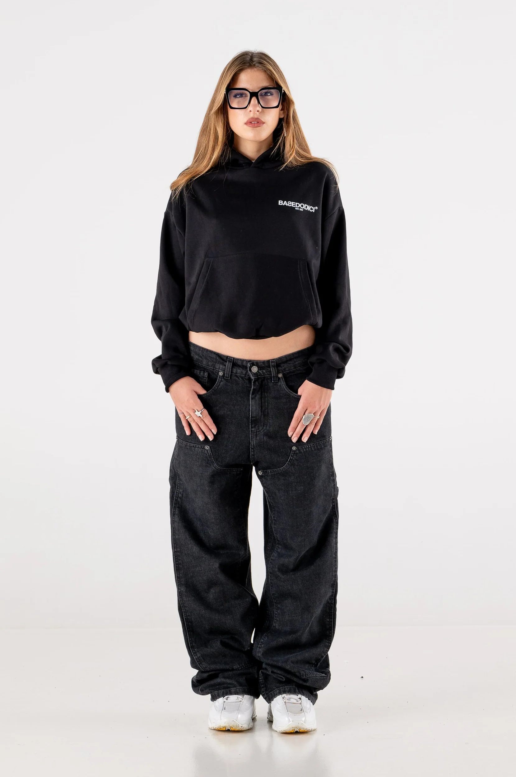 Carpenter Denim Pants “DE LA RUE À LA RUE” Black - Image 3