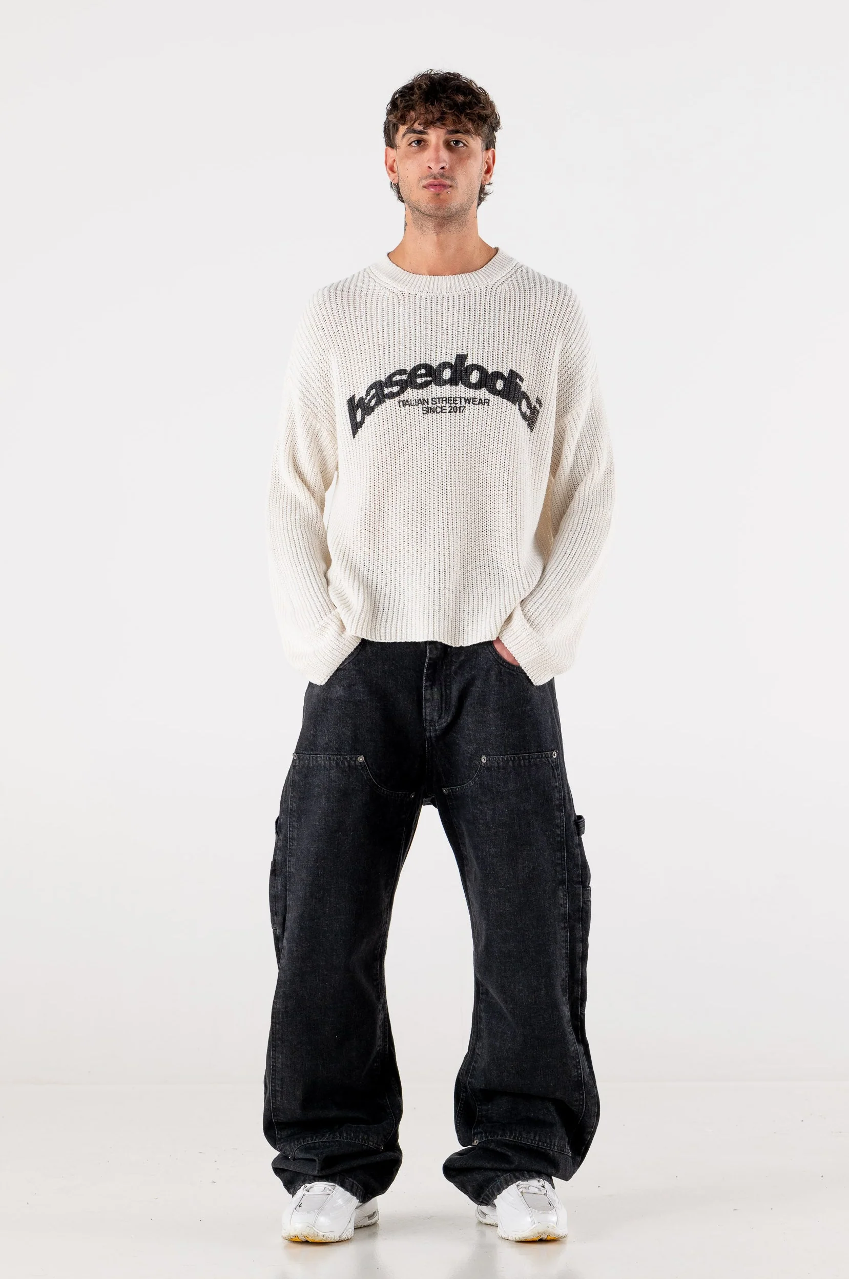 Carpenter Denim Pants “DE LA RUE À LA RUE” Black - Image 5