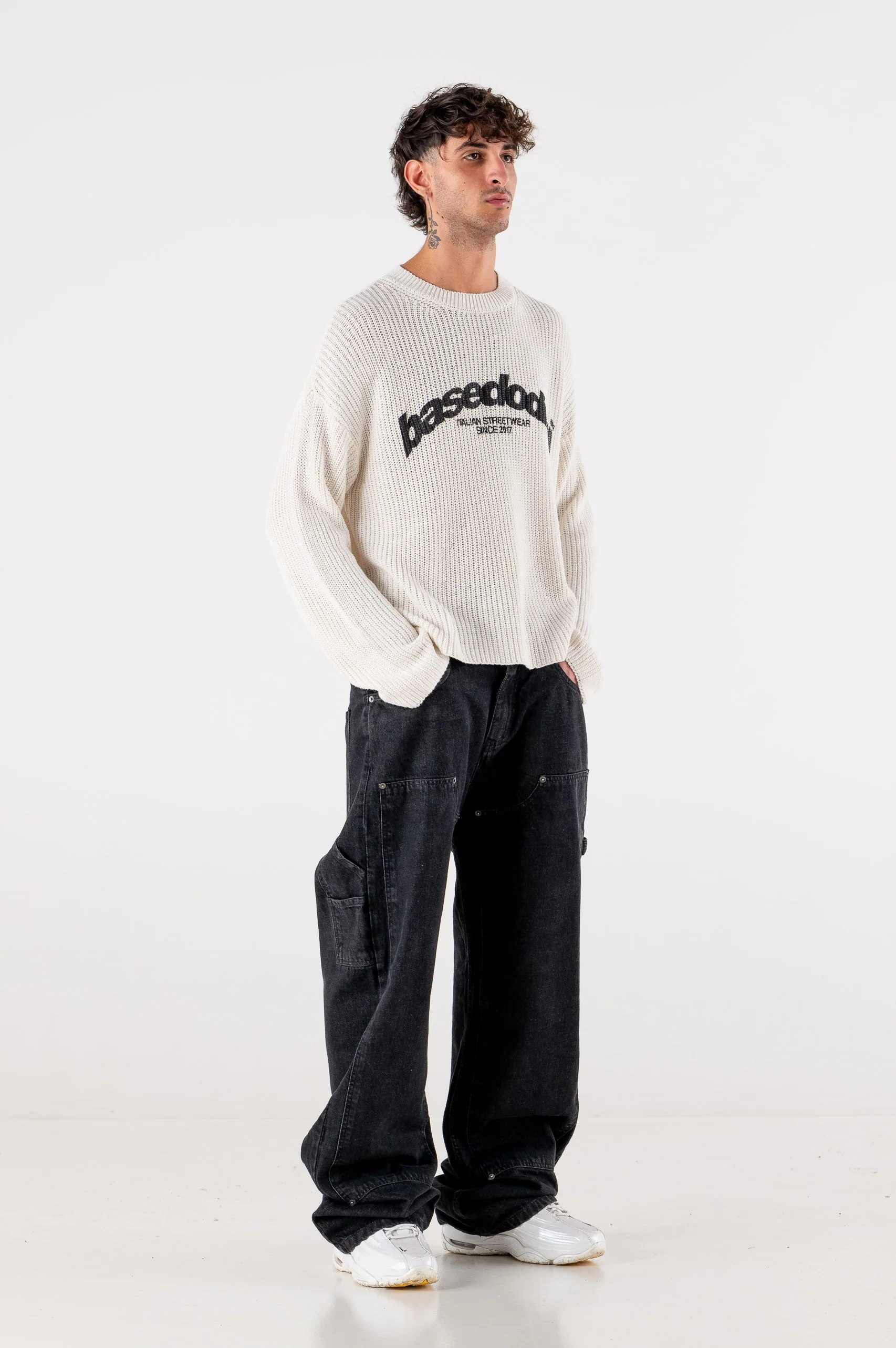 Carpenter Denim Pants “DE LA RUE À LA RUE” Black - Image 6