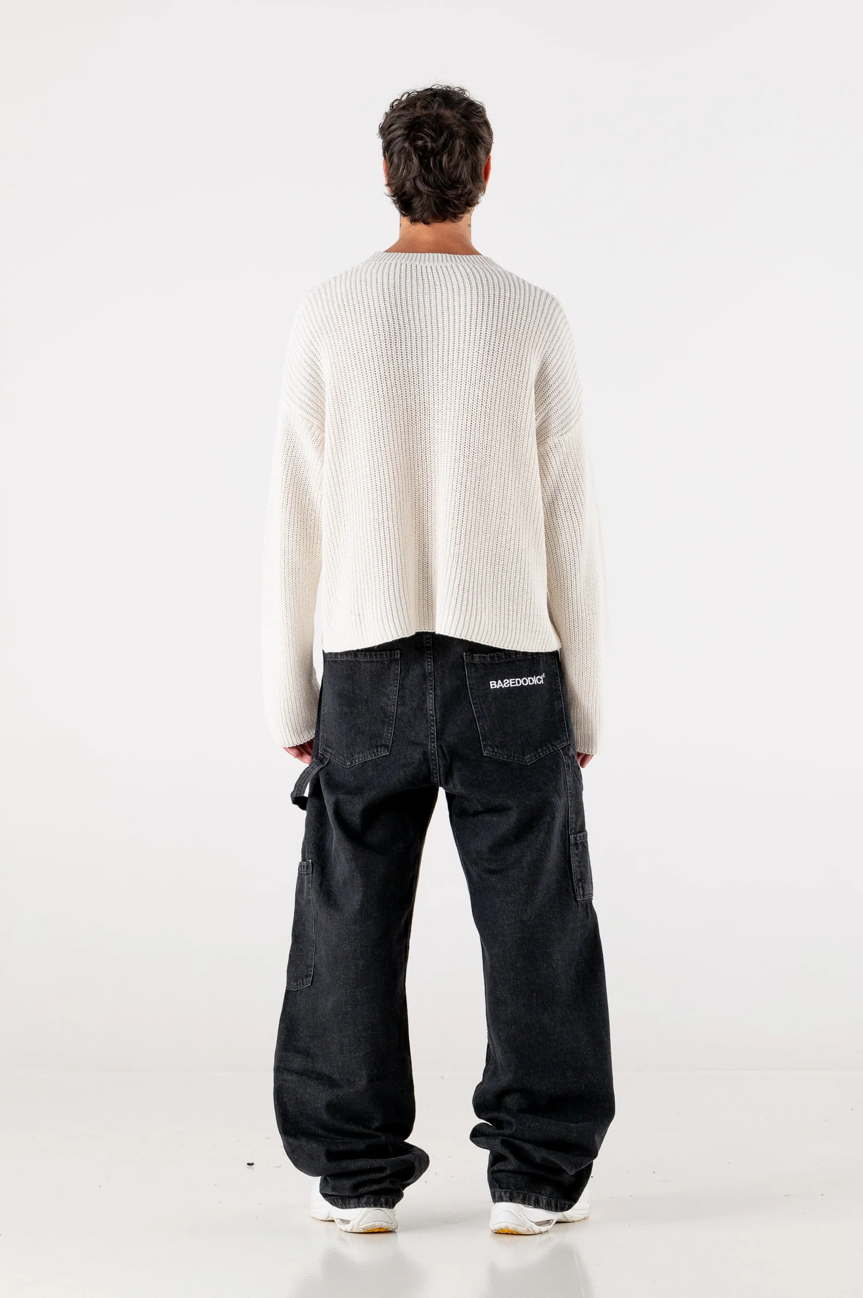 Carpenter Denim Pants “DE LA RUE À LA RUE” Black - Image 7