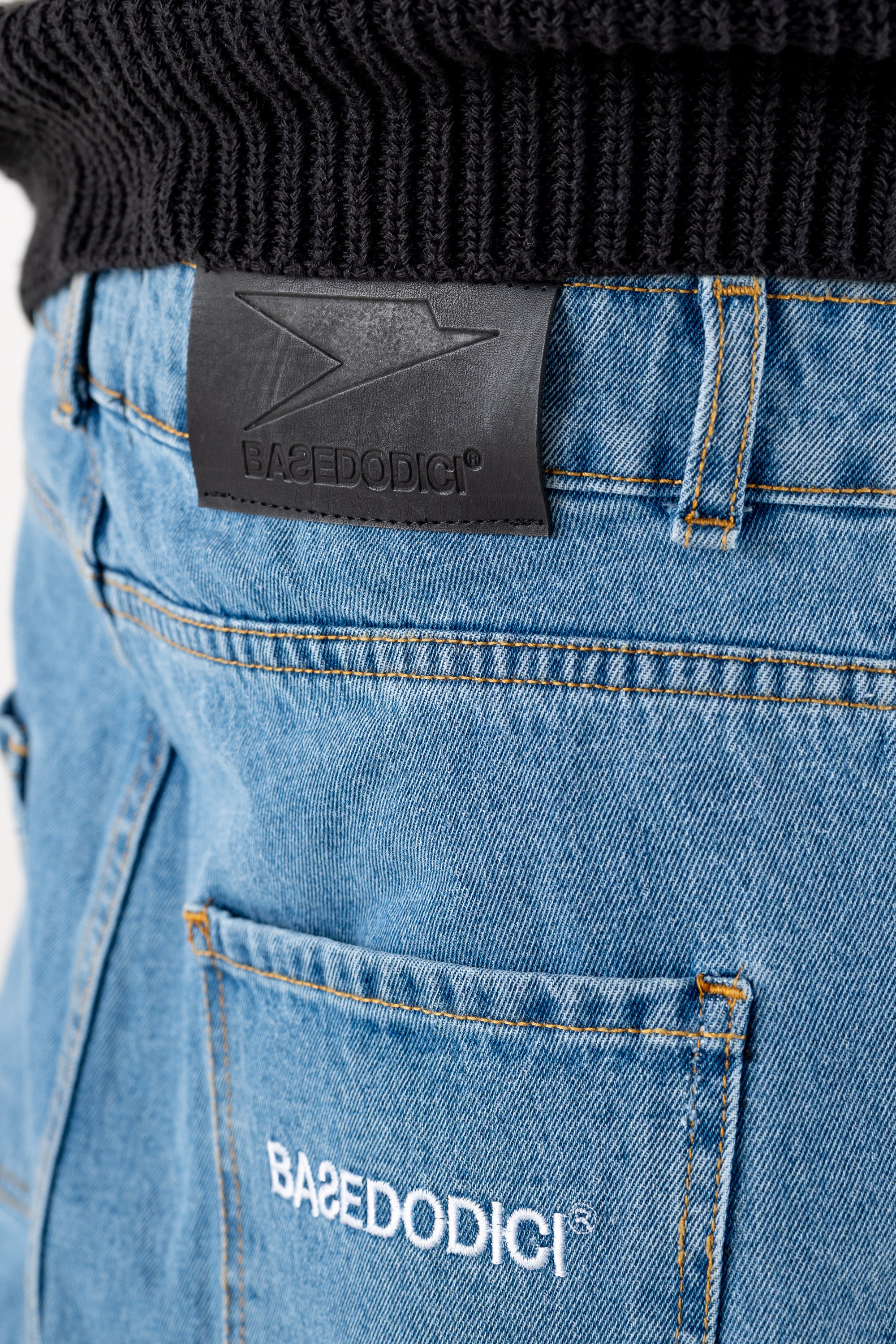 Carpenter Denim Pants “DE LA RUE À LA RUE” Light Blue - Image 14