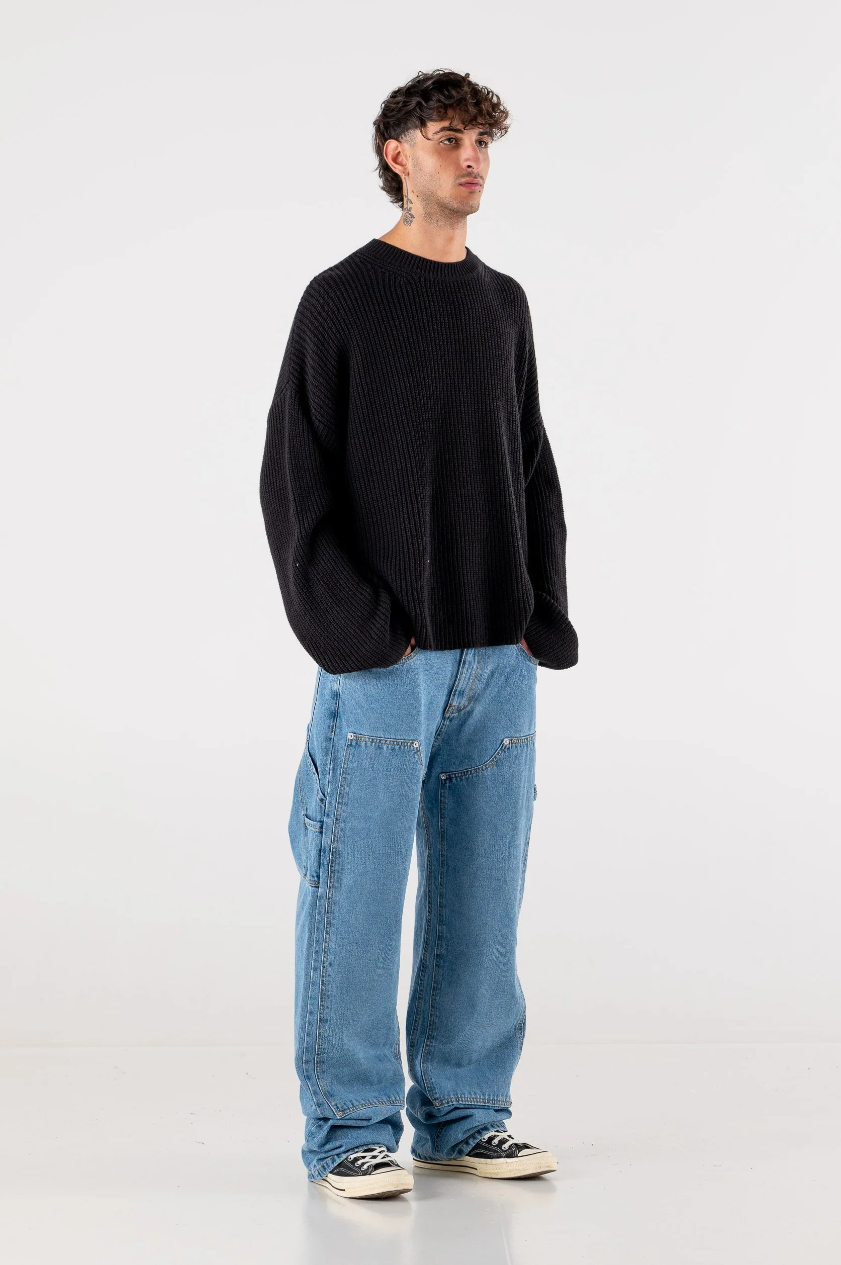 Carpenter Denim Pants “DE LA RUE À LA RUE” Light Blue - Image 6
