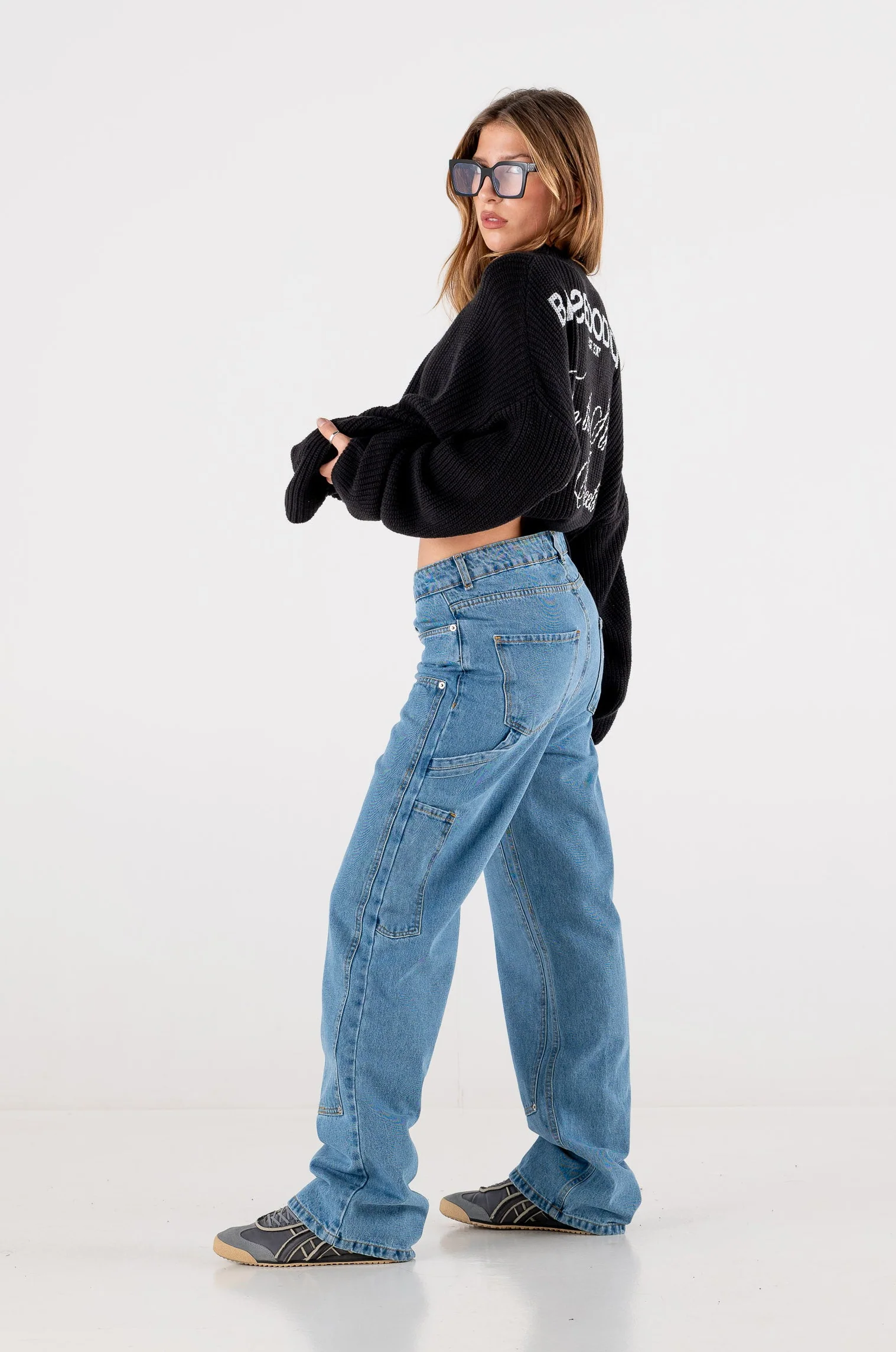 Carpenter Denim Pants “DE LA RUE À LA RUE” Light Blue - Image 8