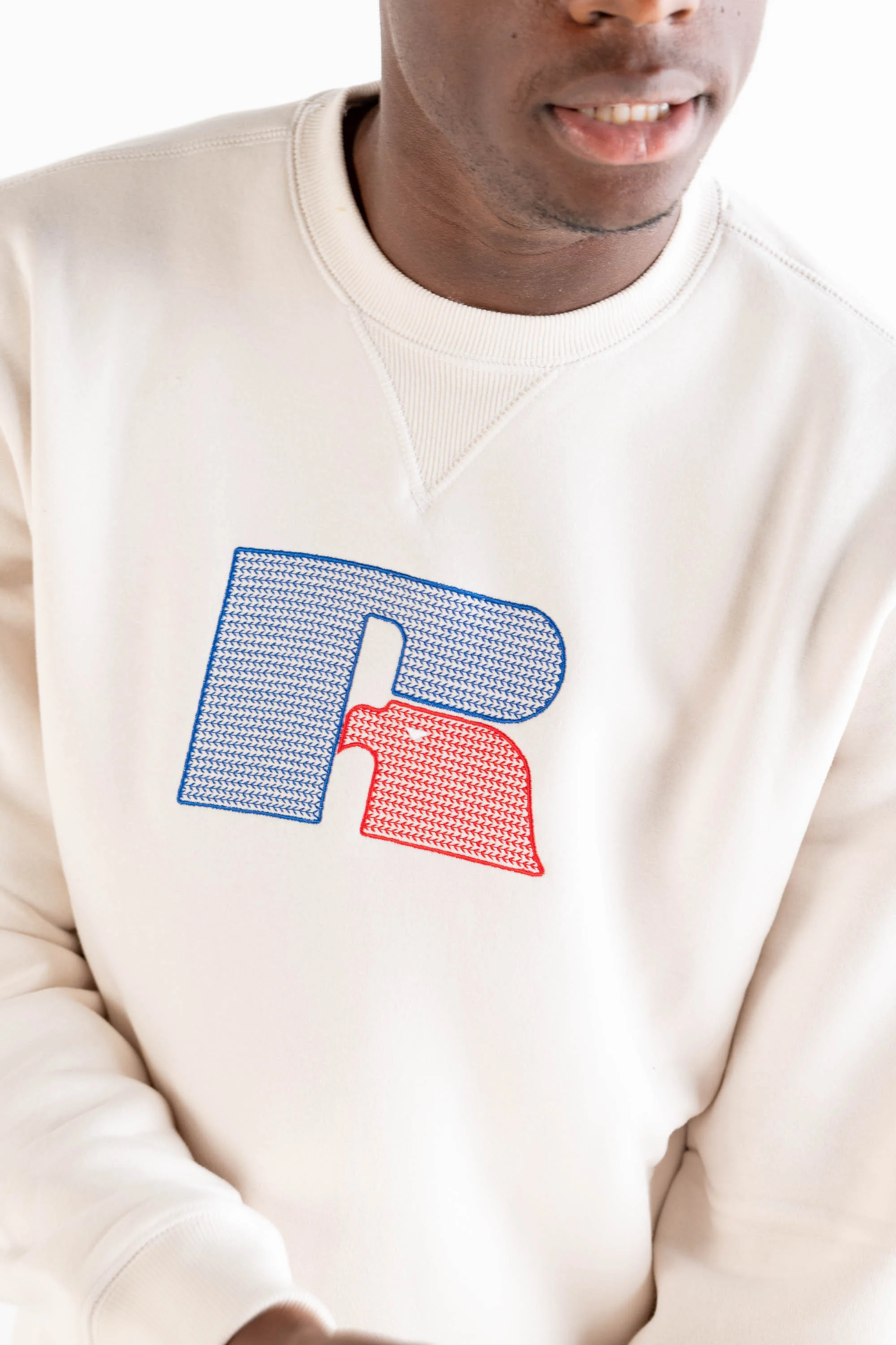 Crewneck “RUSSELLxBASEDODICI" Hometown Cream - Image 11