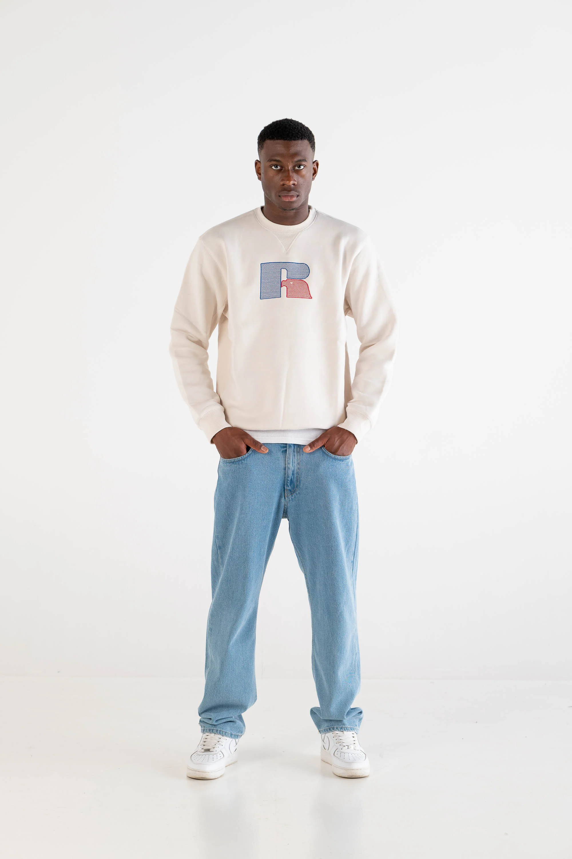 Crewneck “RUSSELLxBASEDODICI" Hometown Cream - Image 3
