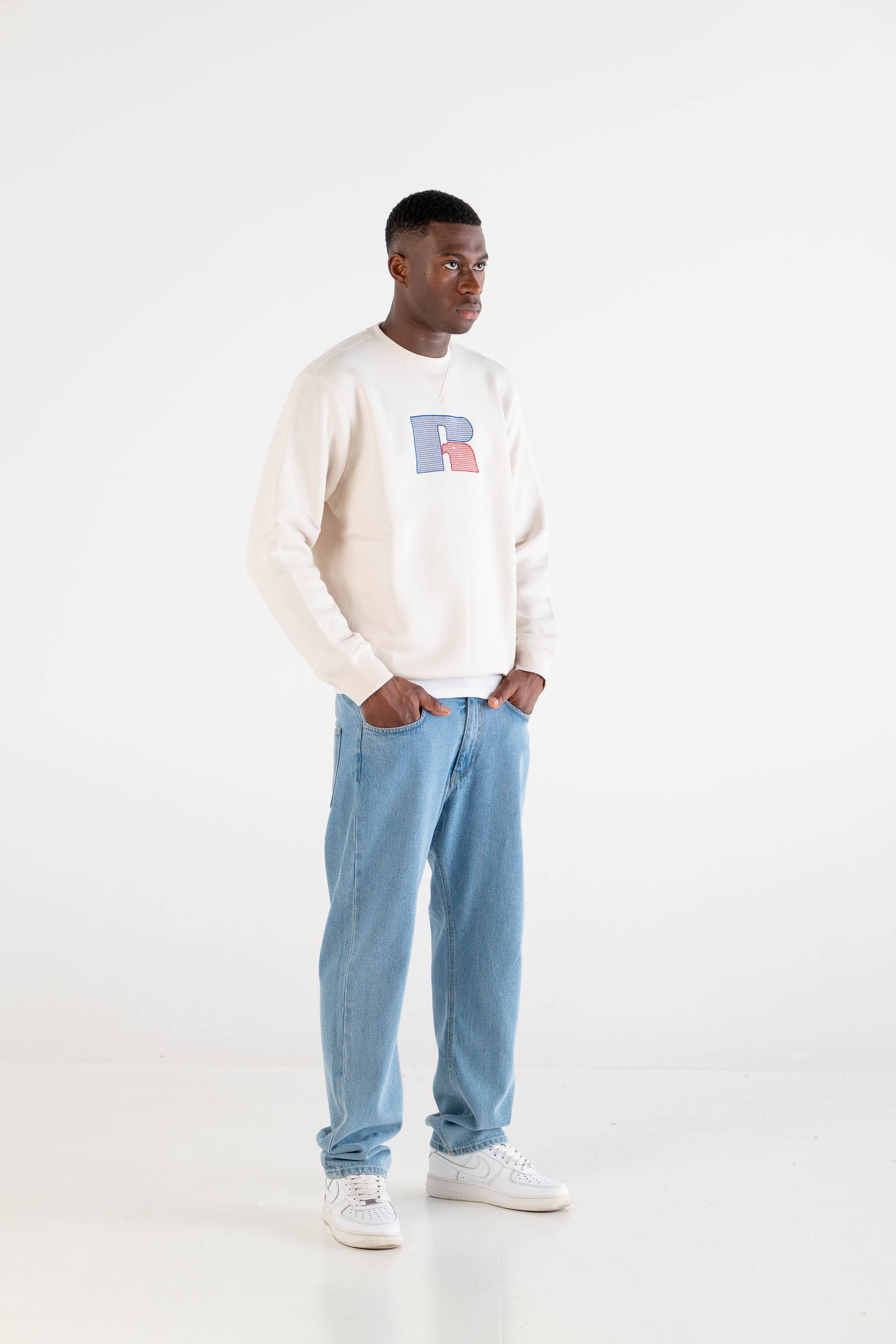 Crewneck “RUSSELLxBASEDODICI" Hometown Cream - Image 4