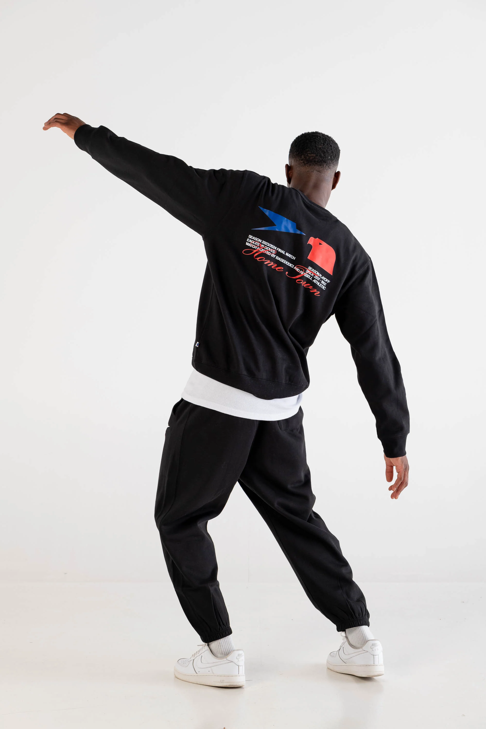 Crewneck “RUSSELLxBASEDODICI" Touchdown Black - Image 10