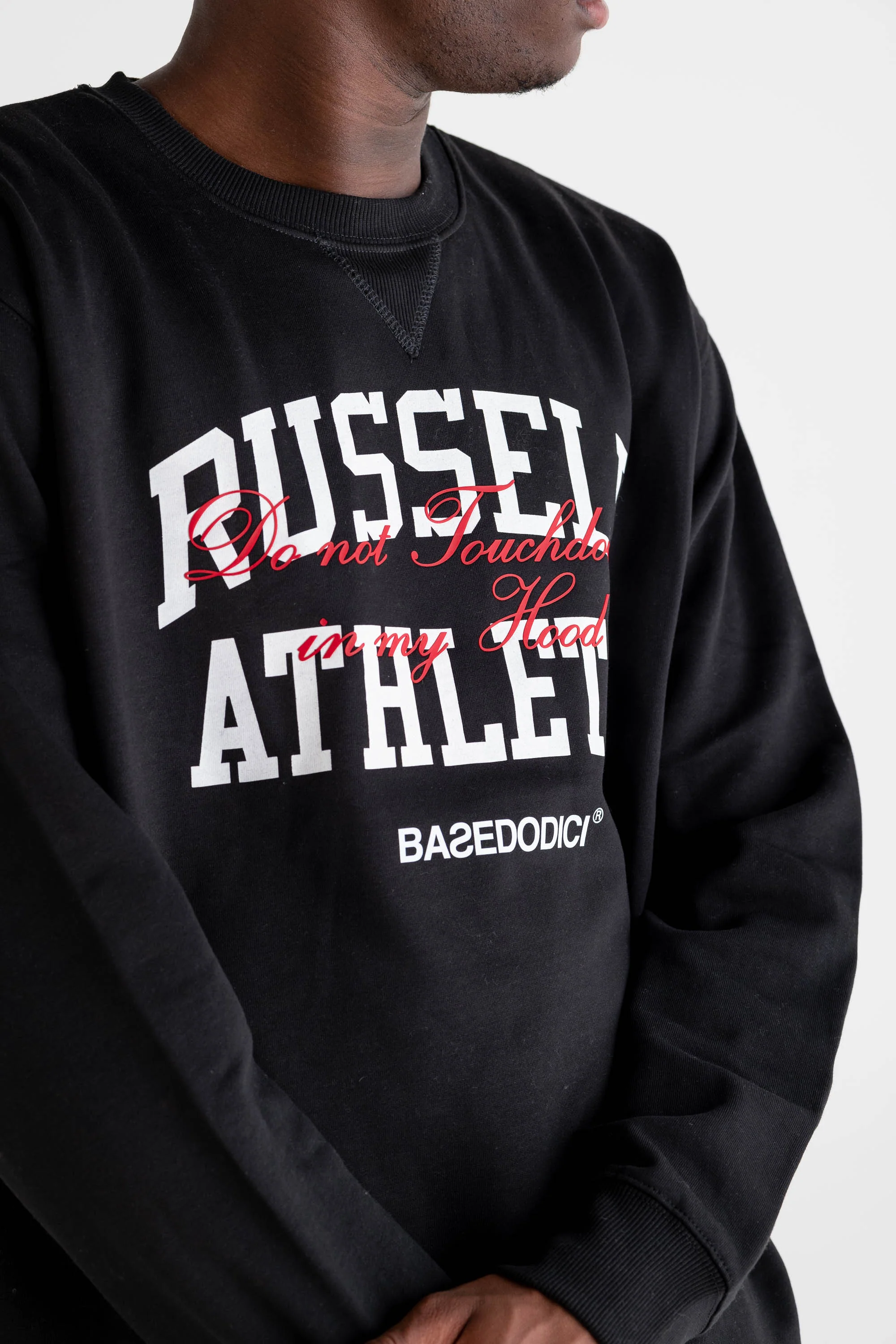 Crewneck “RUSSELLxBASEDODICI" Touchdown Black - Image 11