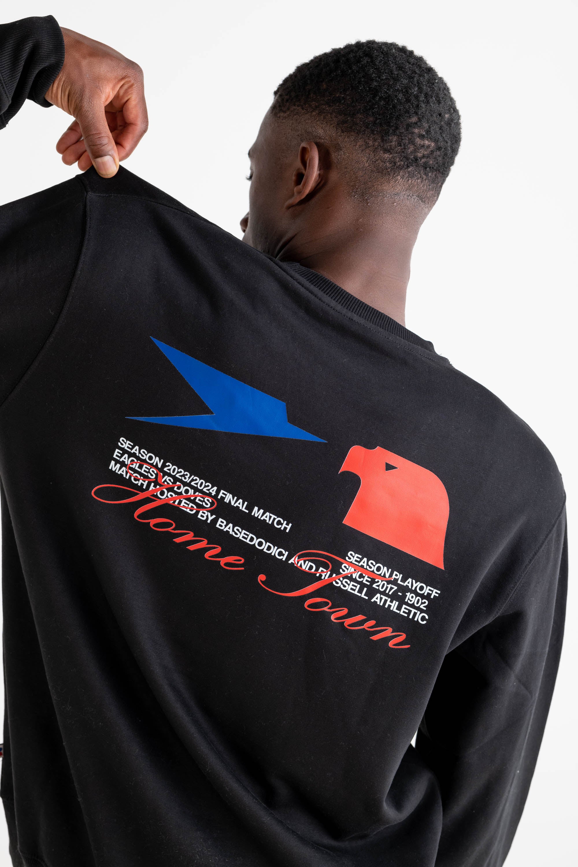 Crewneck “RUSSELLxBASEDODICI" Touchdown Black - Image 12