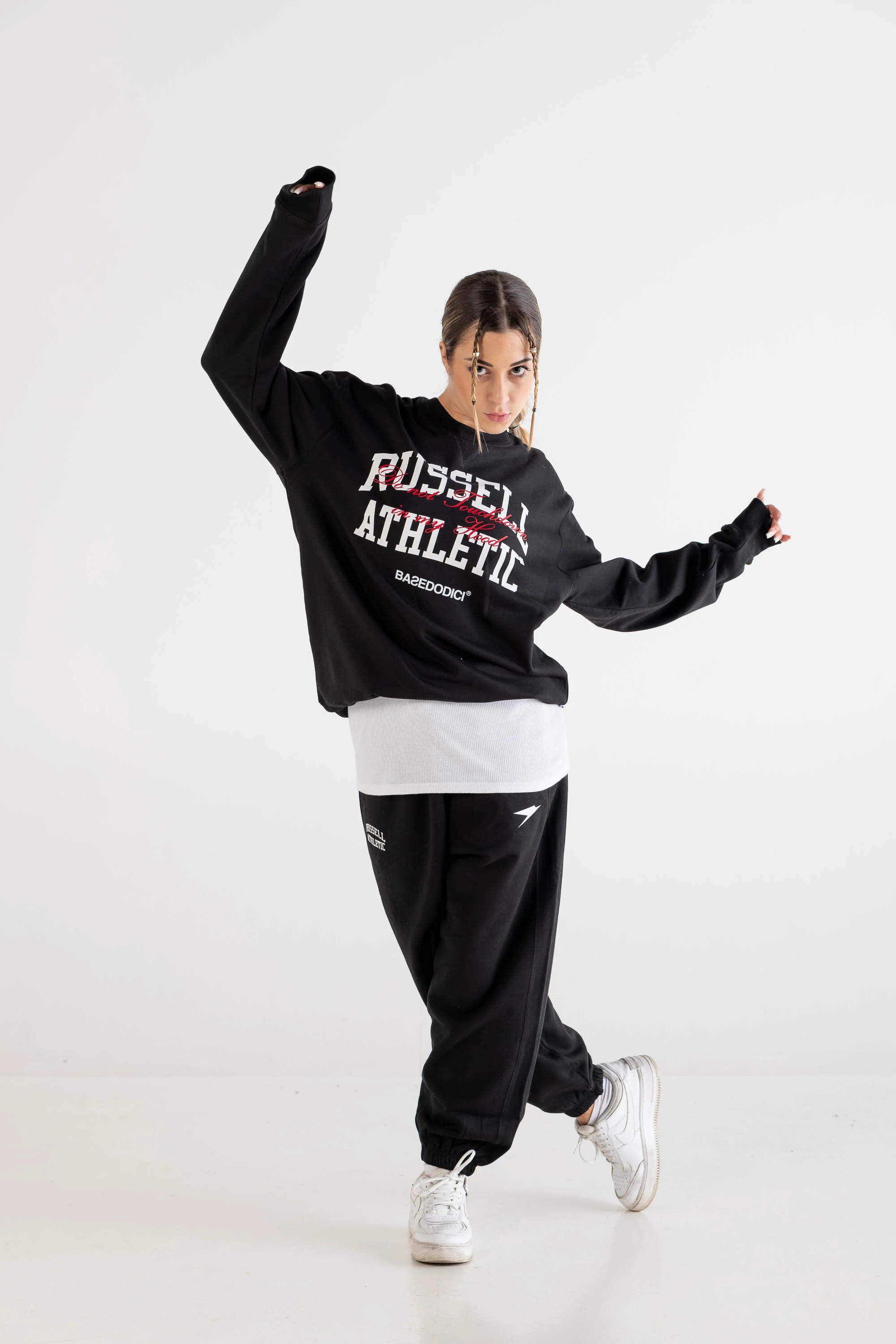 Crewneck “RUSSELLxBASEDODICI" Touchdown Black - Image 7