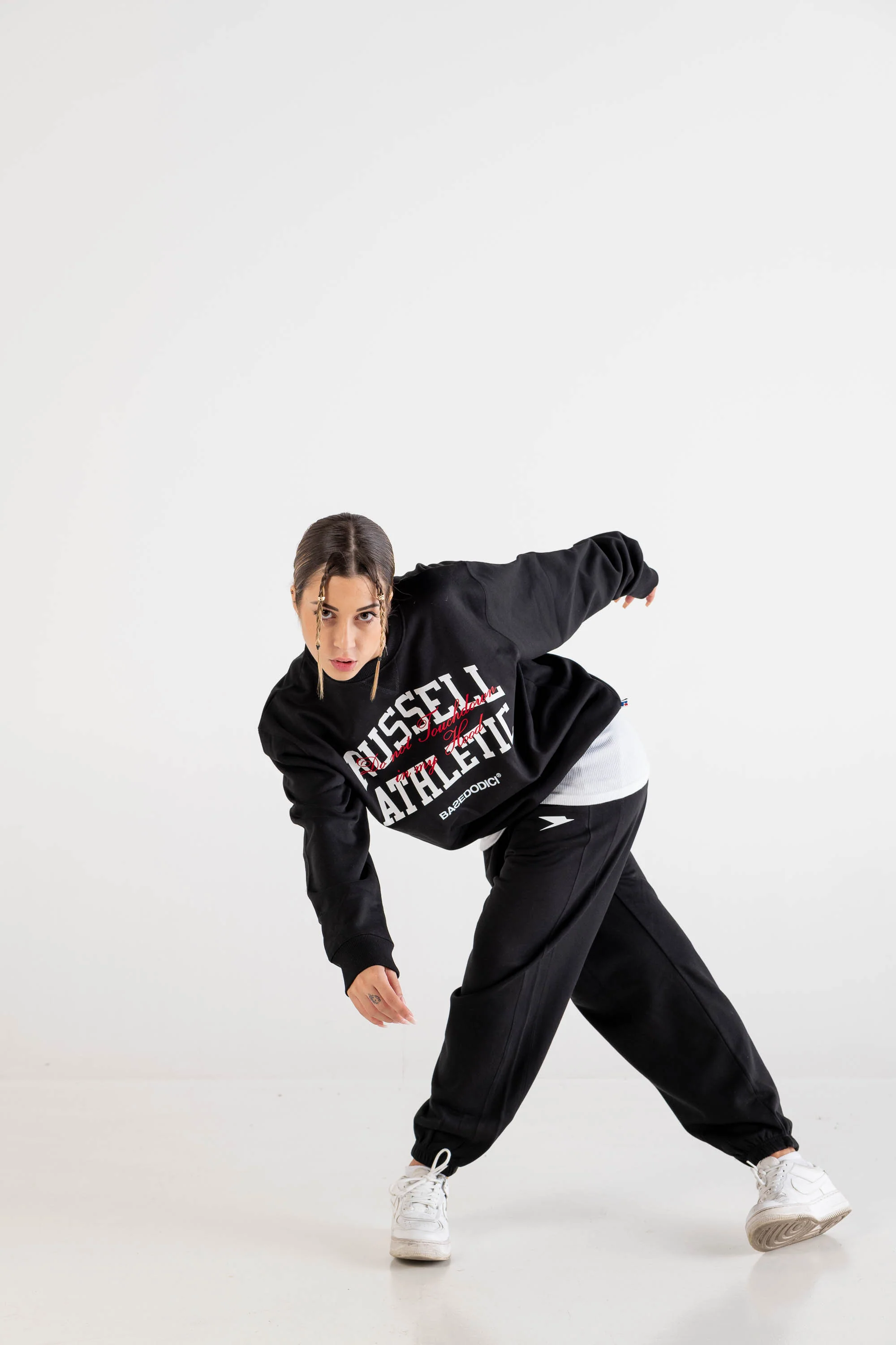Crewneck “RUSSELLxBASEDODICI" Touchdown Black - Image 8