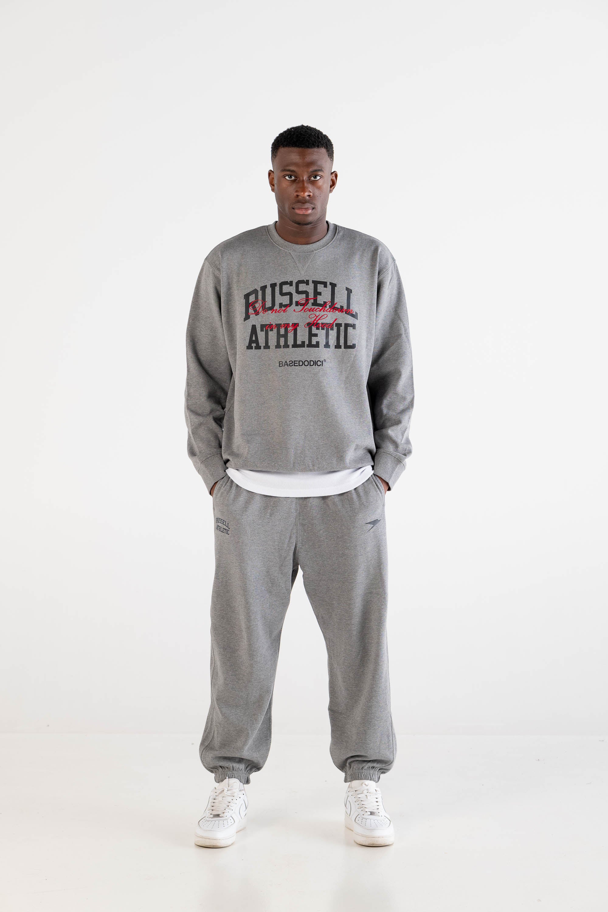 Crewneck “RUSSELLxBASEDODICI" Touchdown Grey - Image 4