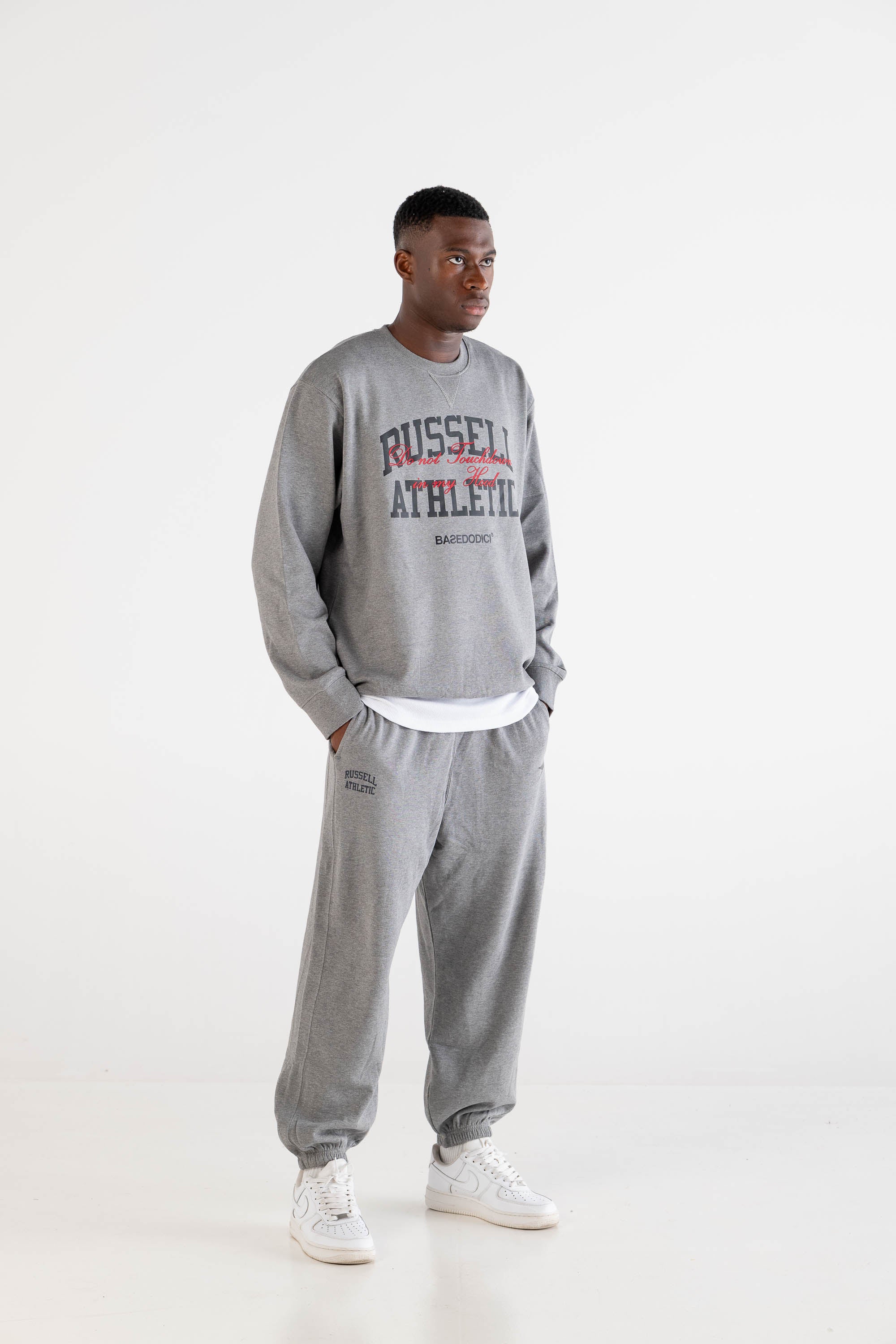 Crewneck “RUSSELLxBASEDODICI" Touchdown Grey - Image 5
