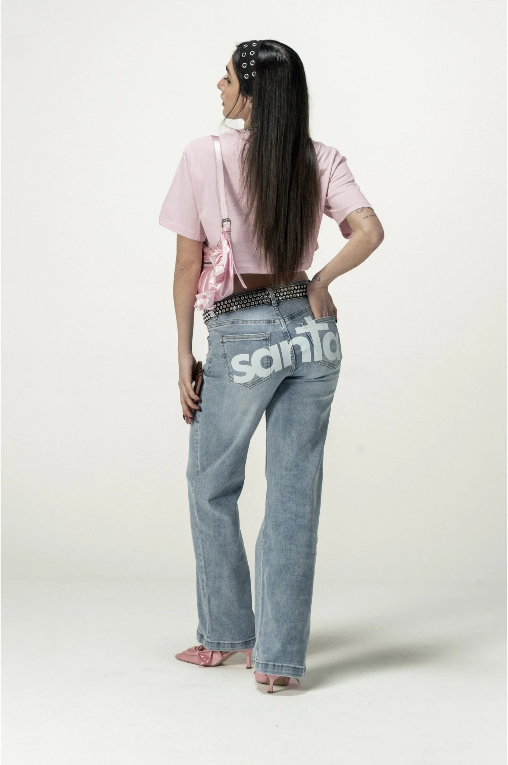 Crop Tee "DIVA" Santa Pink - Image 7