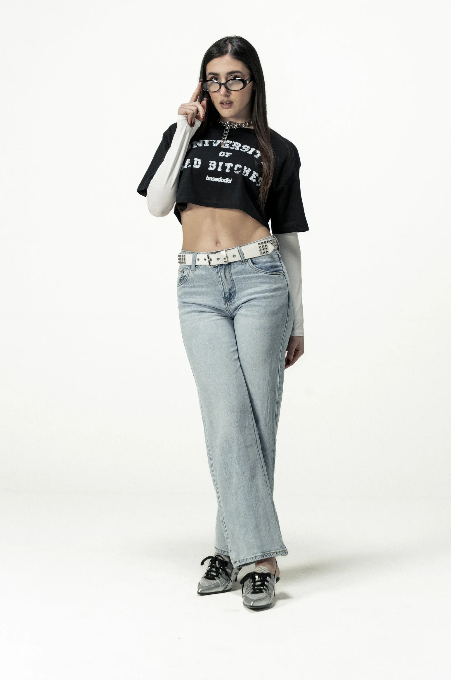 Crop Tee "DIVA" University Black - Image 3