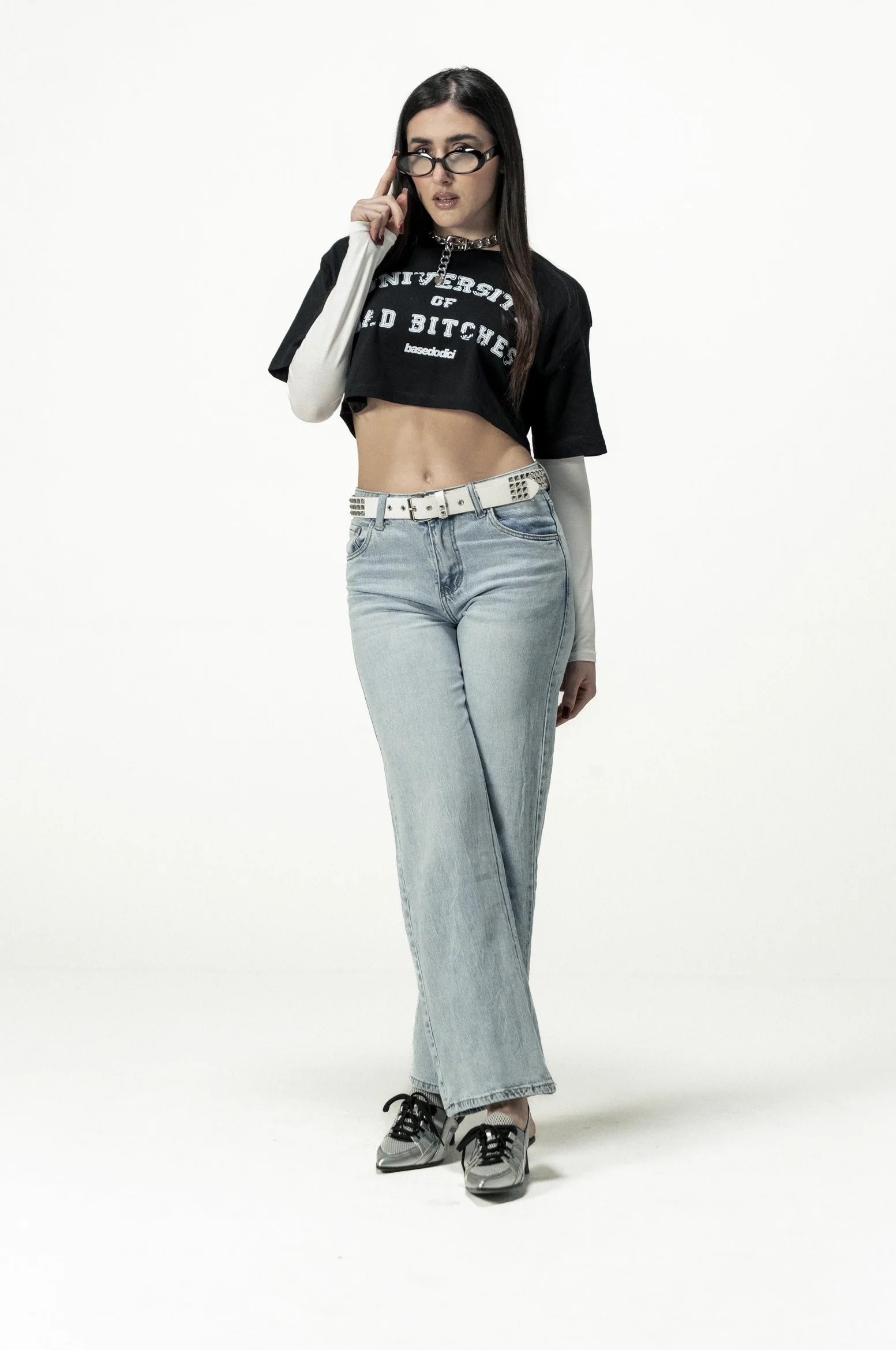 Crop Tee "DIVA" University Black - Image 7