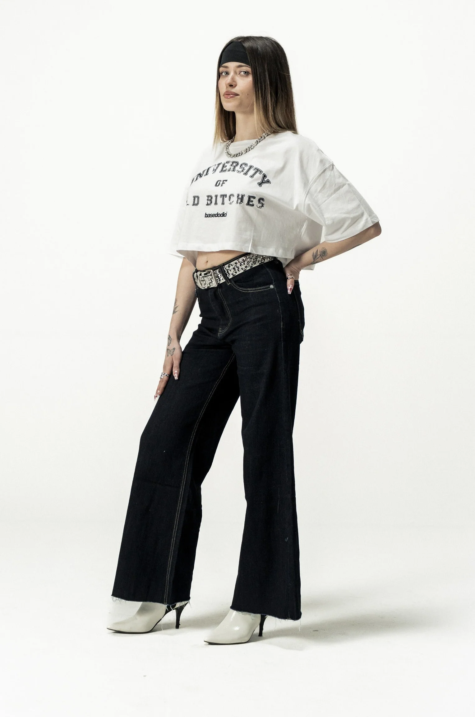 Crop Tee "DIVA" University White - Image 3