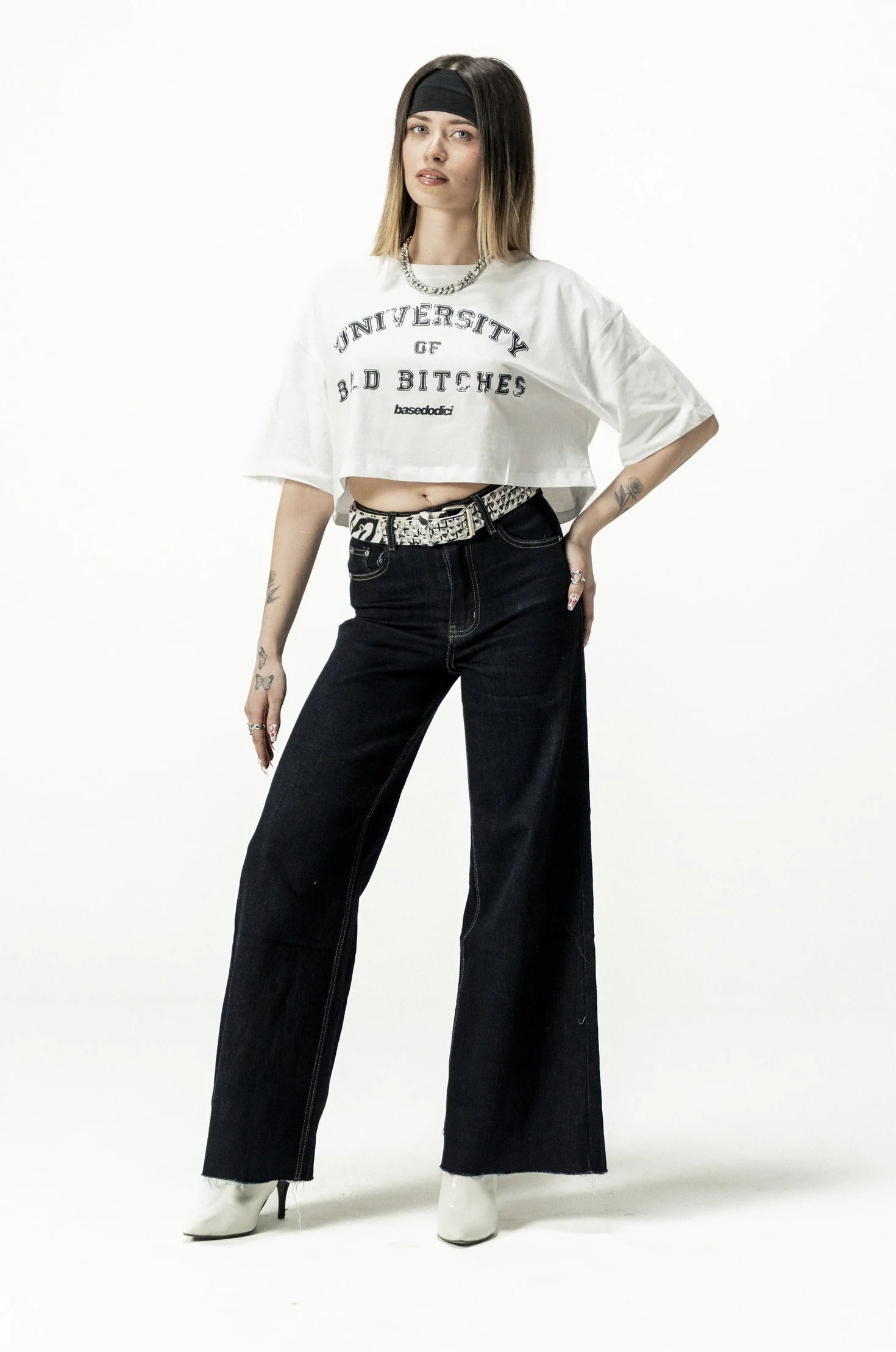 Crop Tee "DIVA" University White - Image 6